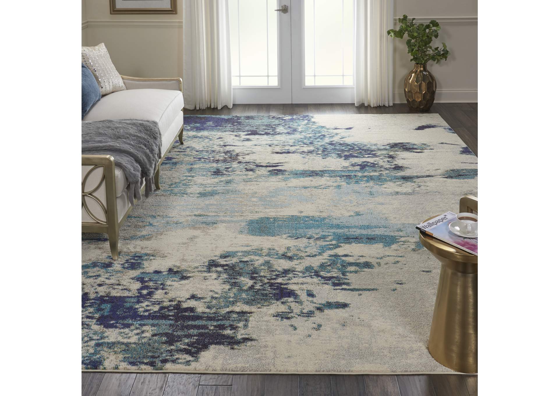 Nourison Celestial CES02 IVTBL 10'x14' Large Abstract Area Rug,Nourison