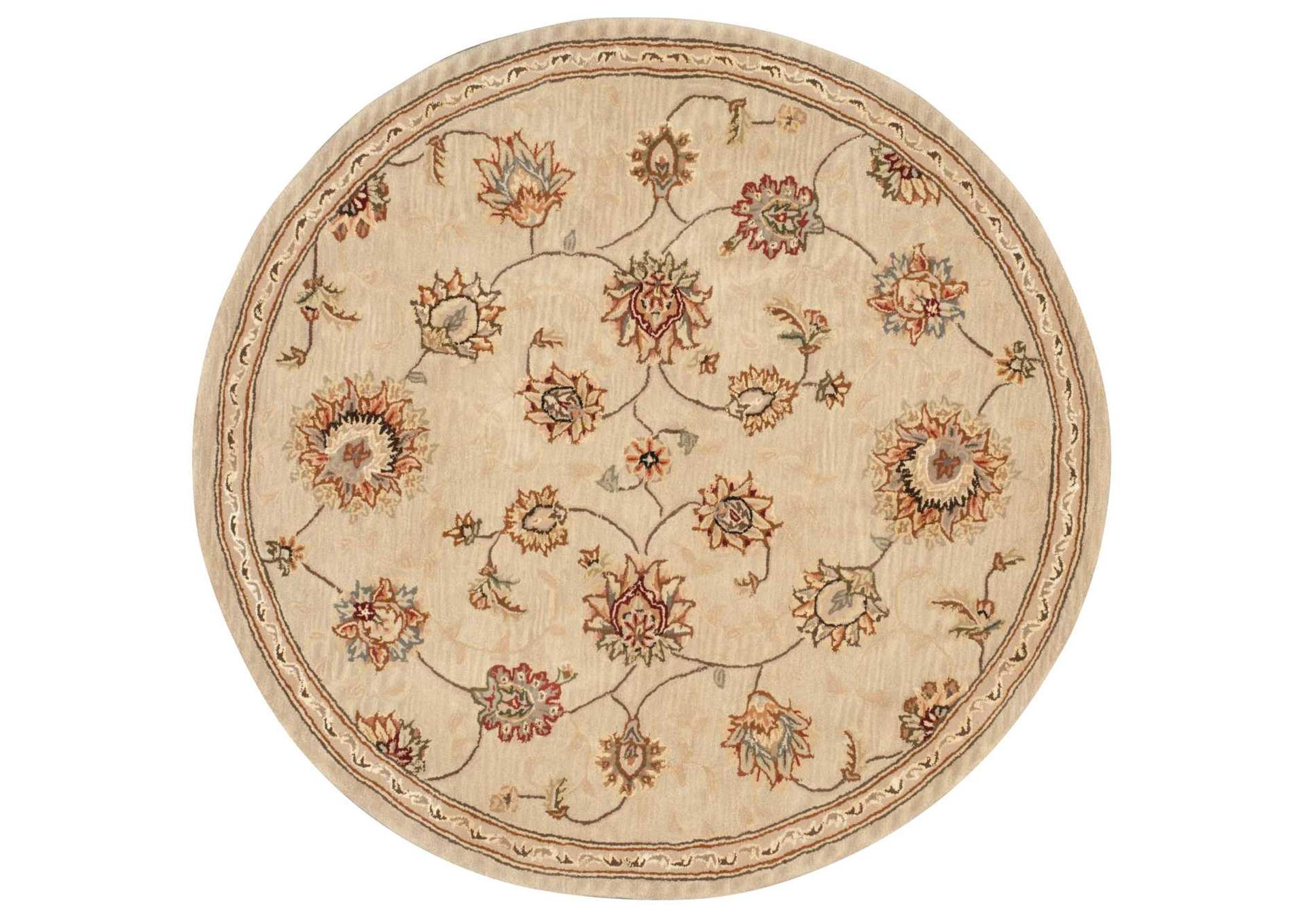 Nourison 2000 2360 Beige 4' Round Area Rug,Nourison