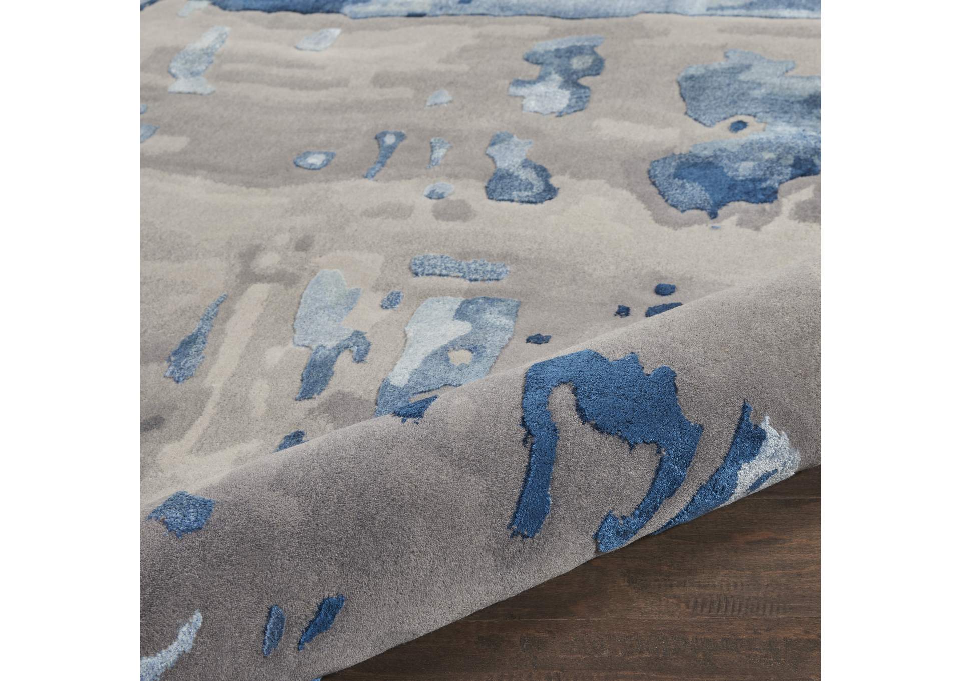Nourison Prismatic 12'x15" Blue Grey Oversized Area Rug,Nourison