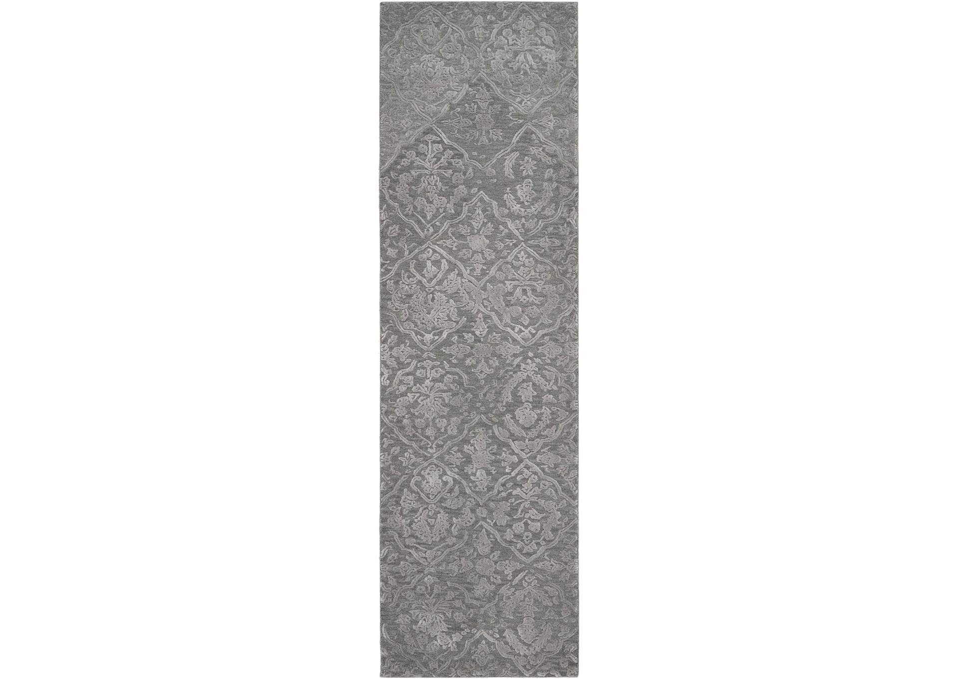 Nourison Opaline OPA14 Grey 8' Runner Hallway Rug,Nourison