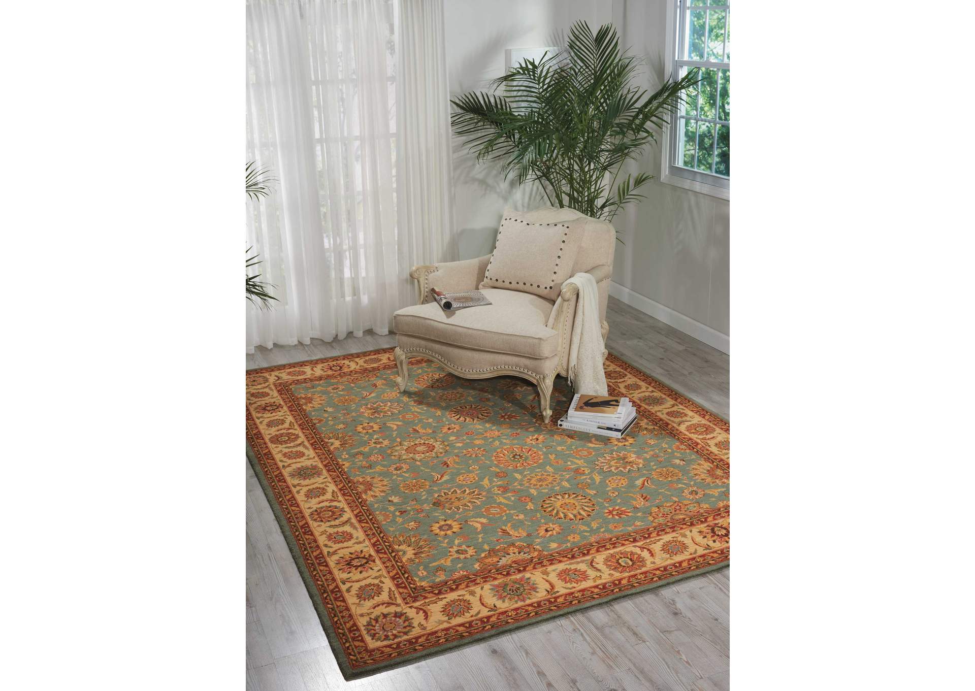 Nourison Living Treasures LI05 Blue 5'x8' Area Rug,Nourison