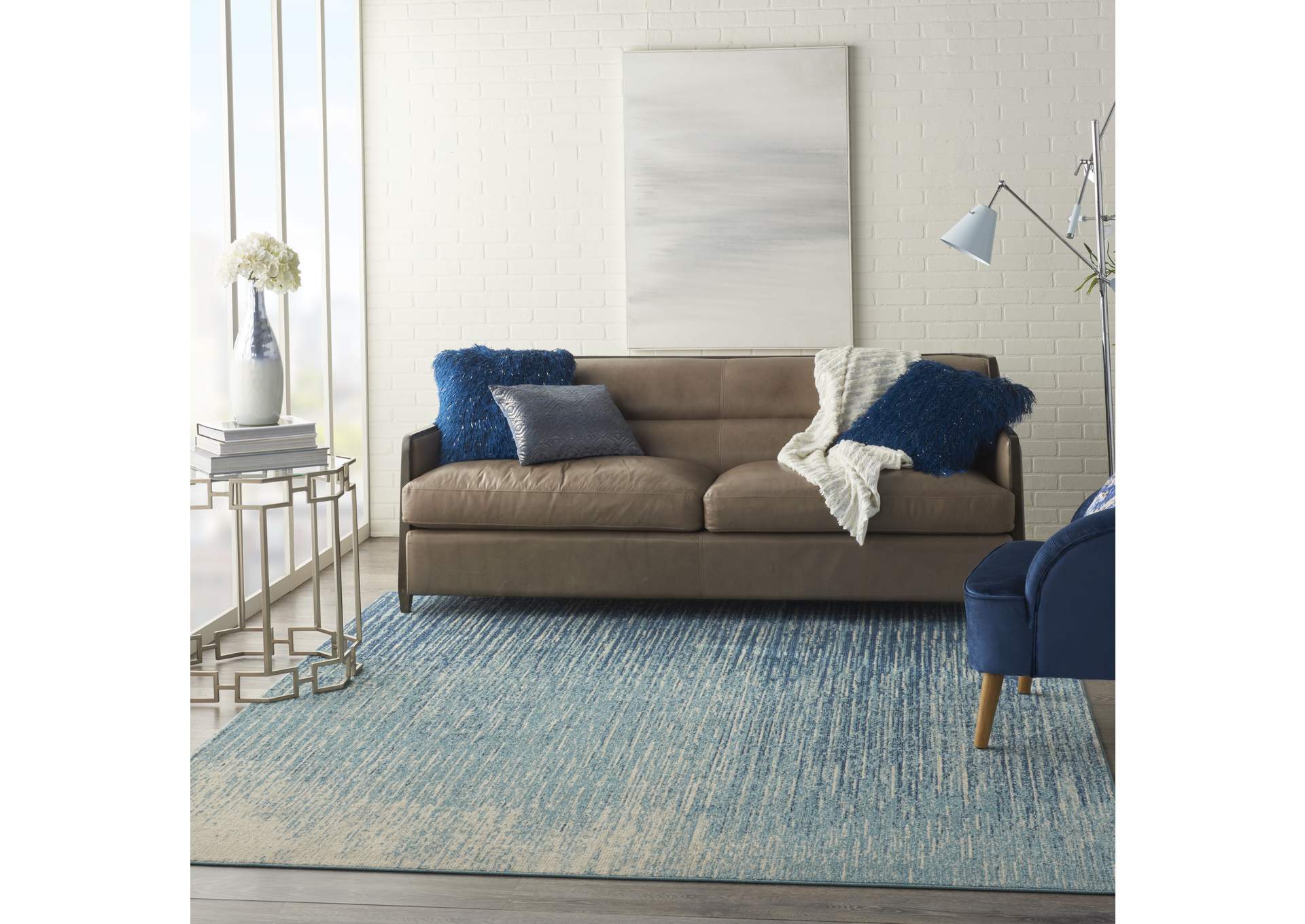 Nourison Passion 8' x 10' Navy Light Blue Area Rug,Nourison