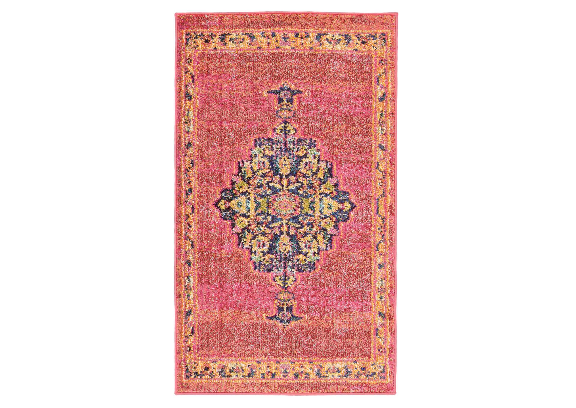 Nourison Passionate 2' X 4' Pink Multicolor Boho Area Rug,Nourison