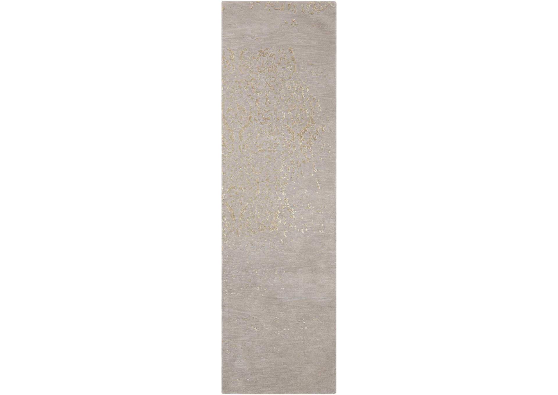 Nourison Opaline OPA08 Grey 8' Runner Hallway Rug,Nourison