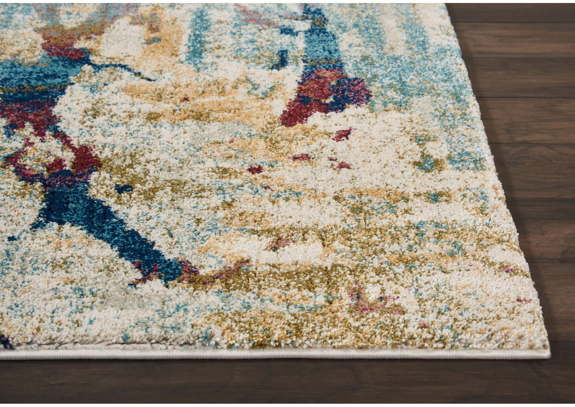 Nourison Fusion FSS10 Multicolor 8'x11' Oversized Plush Shag Rug,Nourison