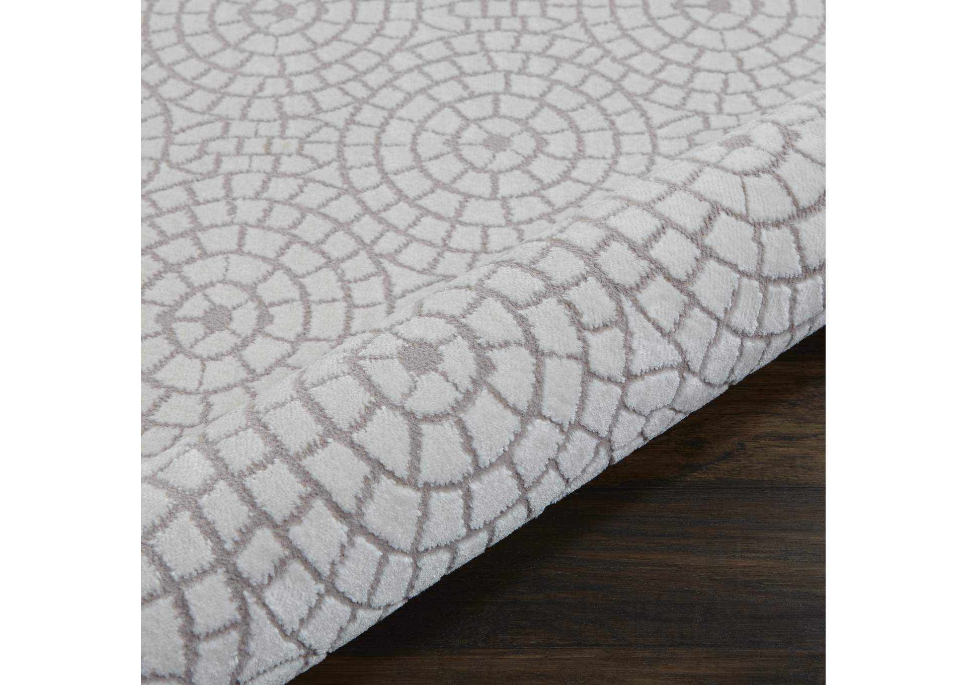 Nourison Urban Chic URC04 White 5'x8' Mid-century Area Rug,Nourison