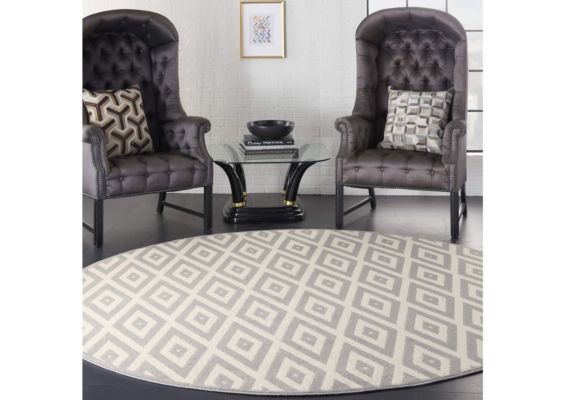 Nourison Grafix 8' Round Area Rug,Nourison