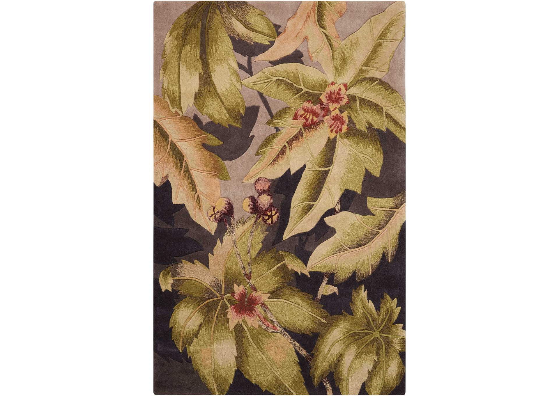 Nourison Tropics TS03 Purple 5'x8' Area Rug,Nourison