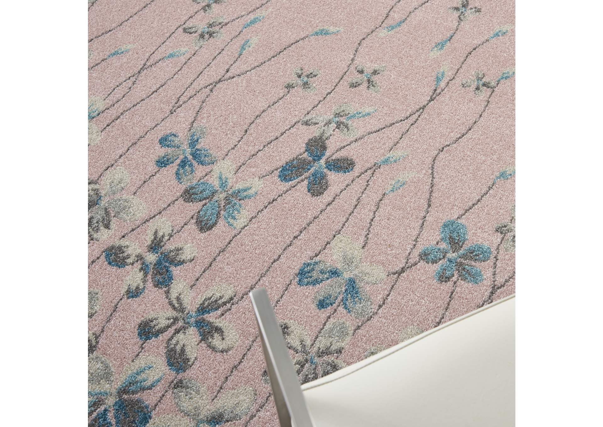 Nourison Tranquil TRA04 Pink 5'x7' Floral Area Rug,Nourison
