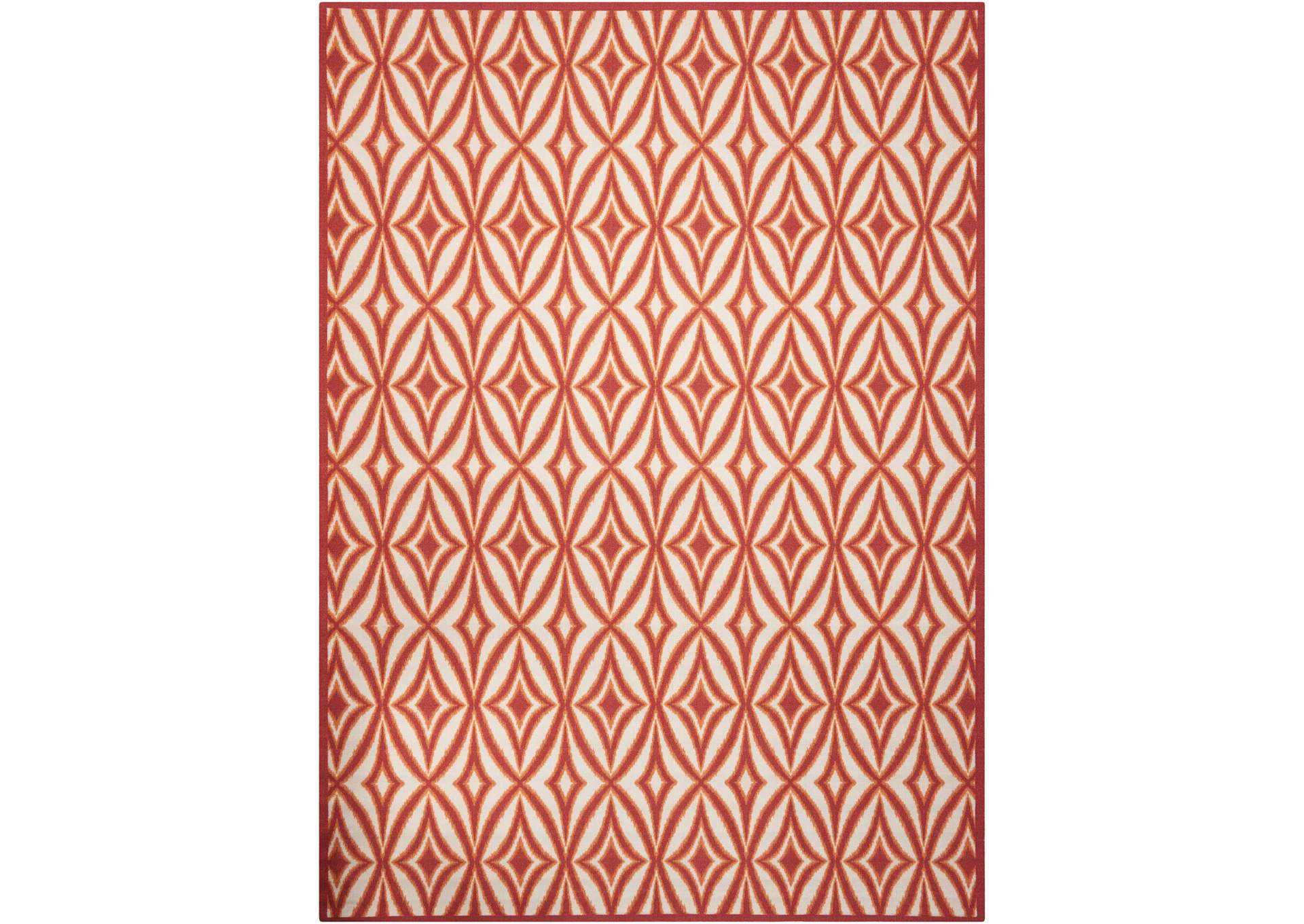 Waverly Sun N Shade SND19 Red 10'x14' Rug,Nourison