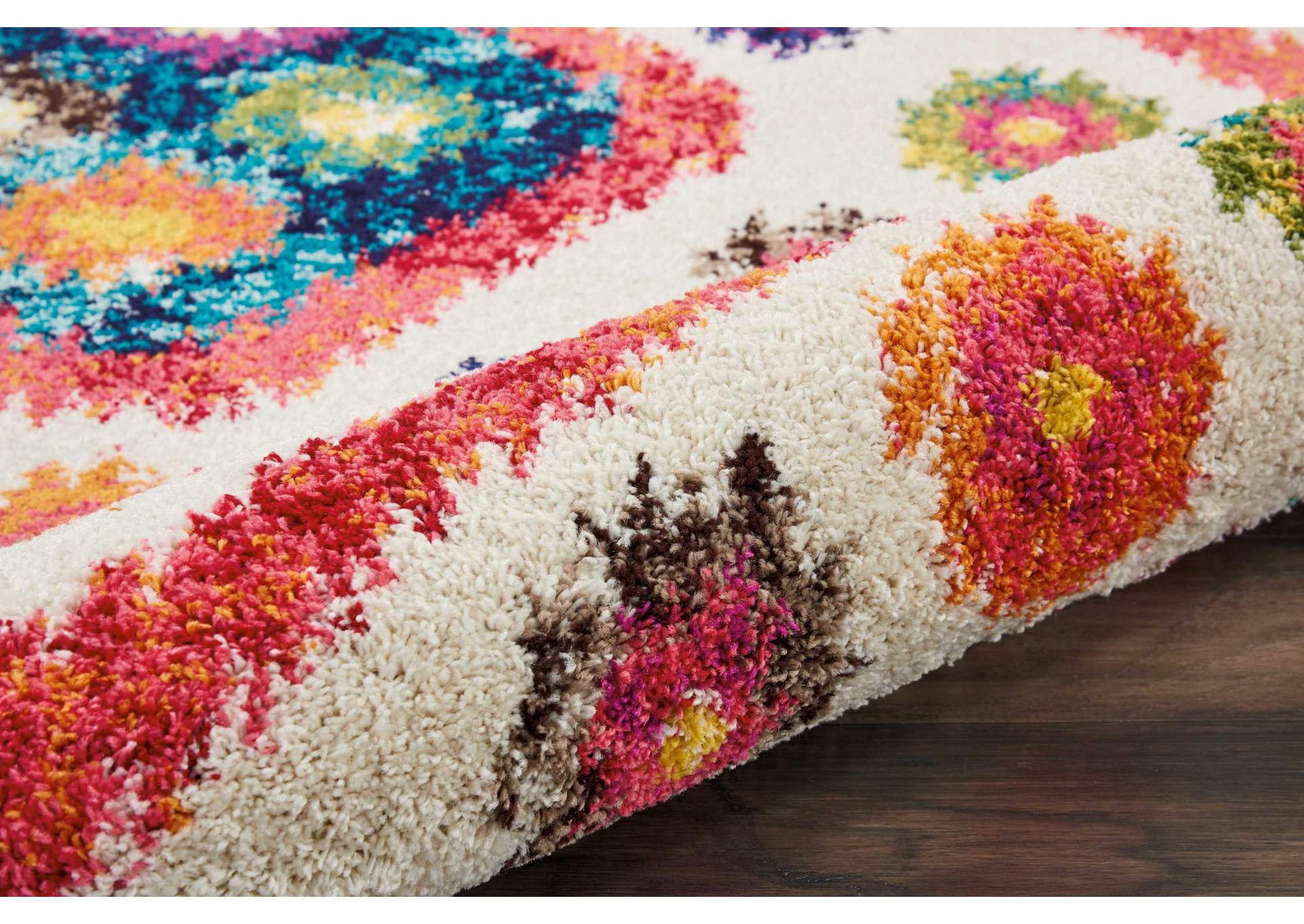 Nourison Nomad NMD03 White Multicolor 9'x12' Oversized Rug,Nourison