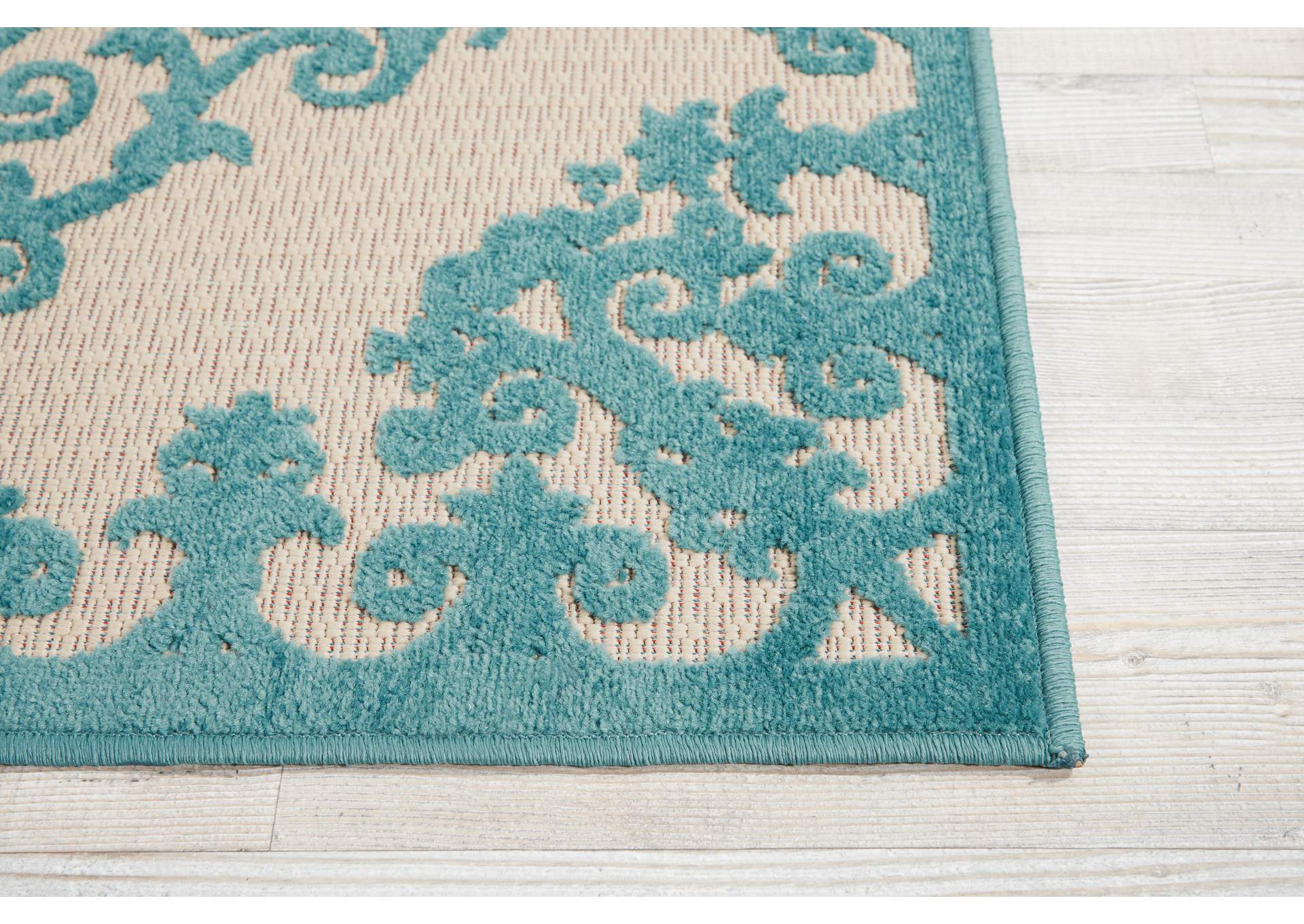 Nourison Aloha ALH12 Aqua 3'x4' Indoor-outdoor Area Rug,Nourison