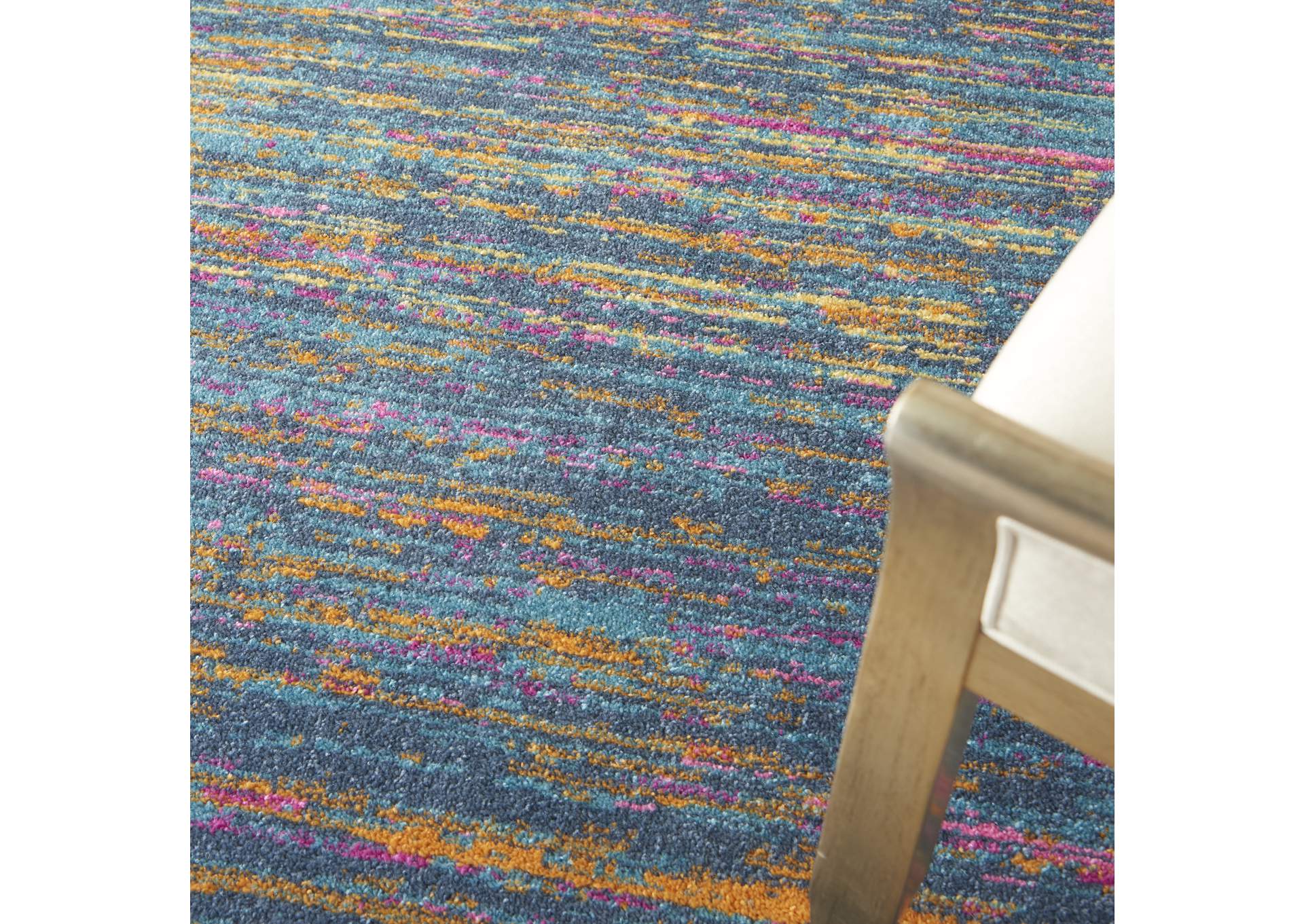 Nourison Passion 5'x7' Blue Multicolor Area Rug,Nourison