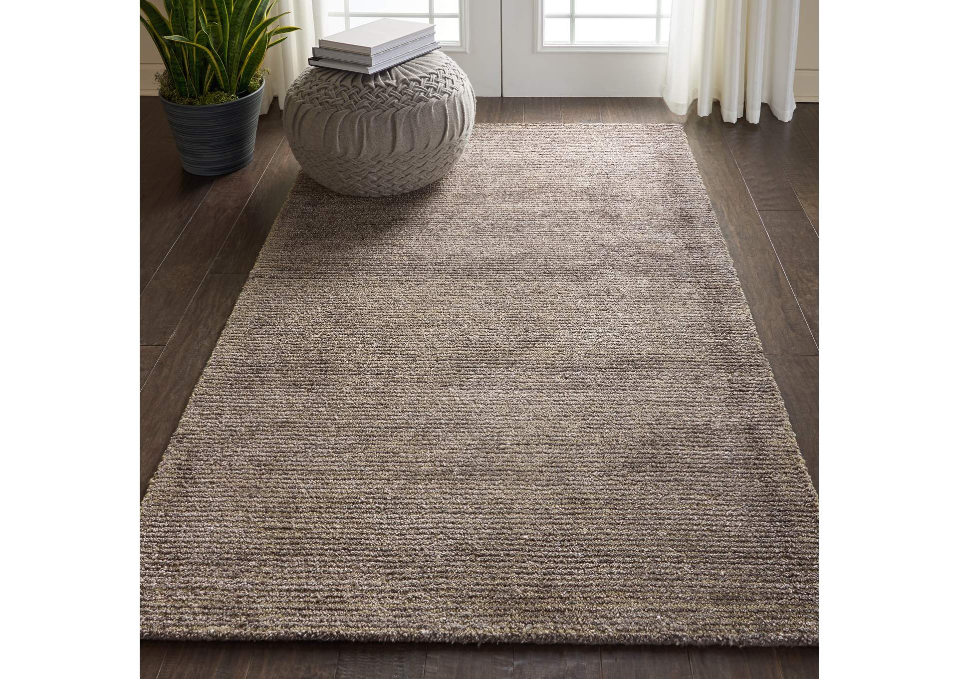 Nourison Weston WES01 Grey 4'x6' Contemporary Area Rug,Nourison