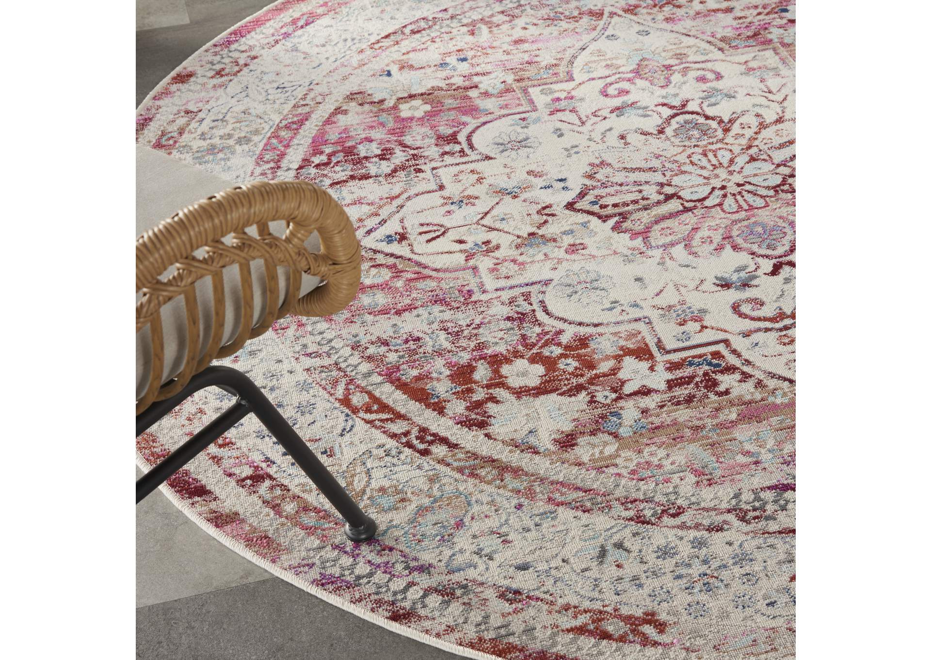 Nourison Vintage Kashan 6' Round Area Rug,Nourison