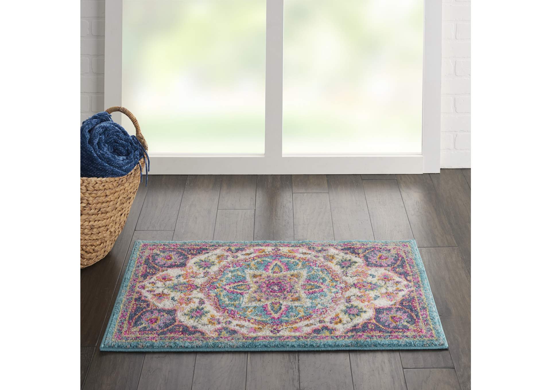 Nourison Passion Bohemian Ivory Multi Colored Area Rug,Nourison