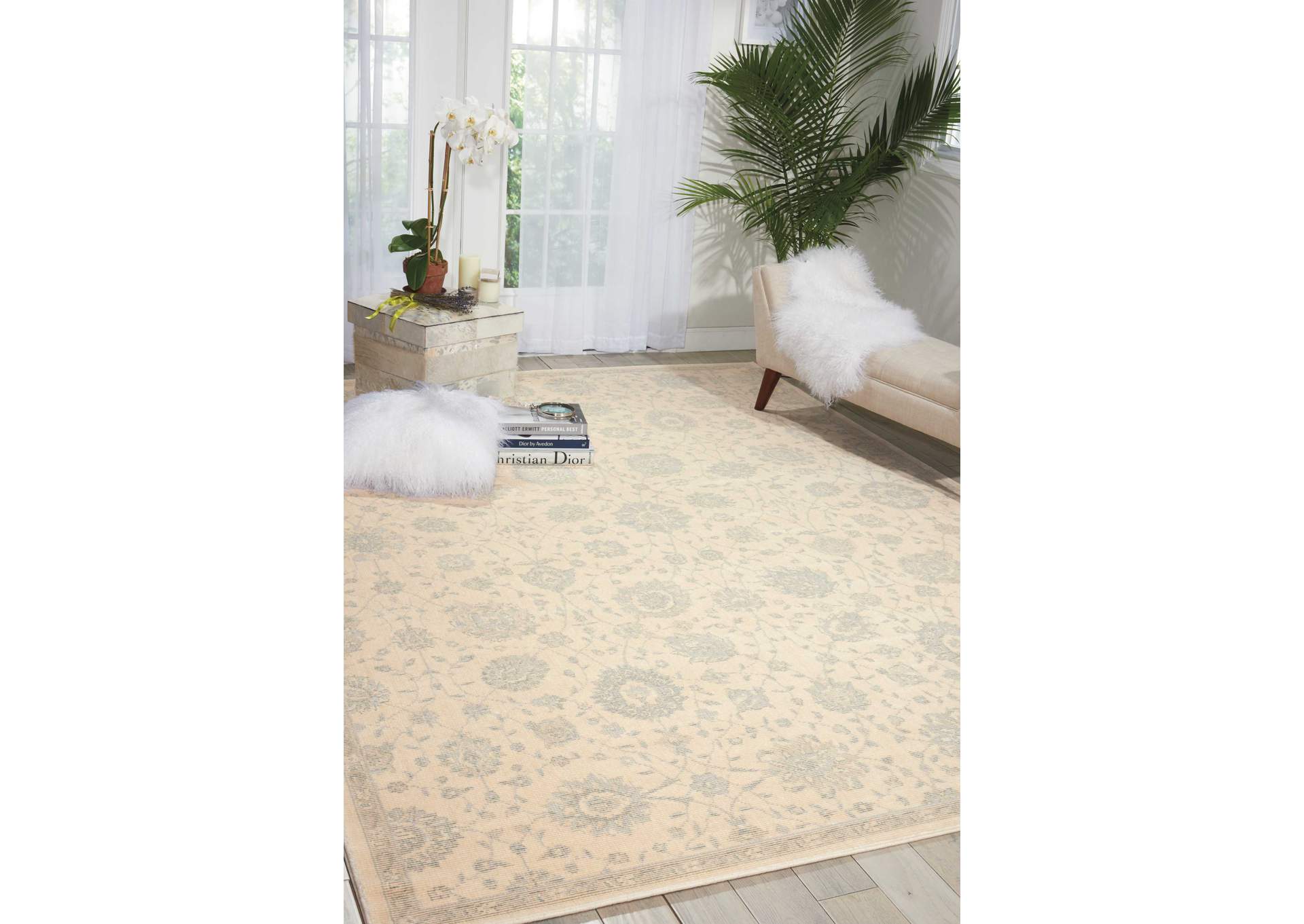 Nourison Luminance LUM06 Beige 4'x6' Area Rug,Nourison