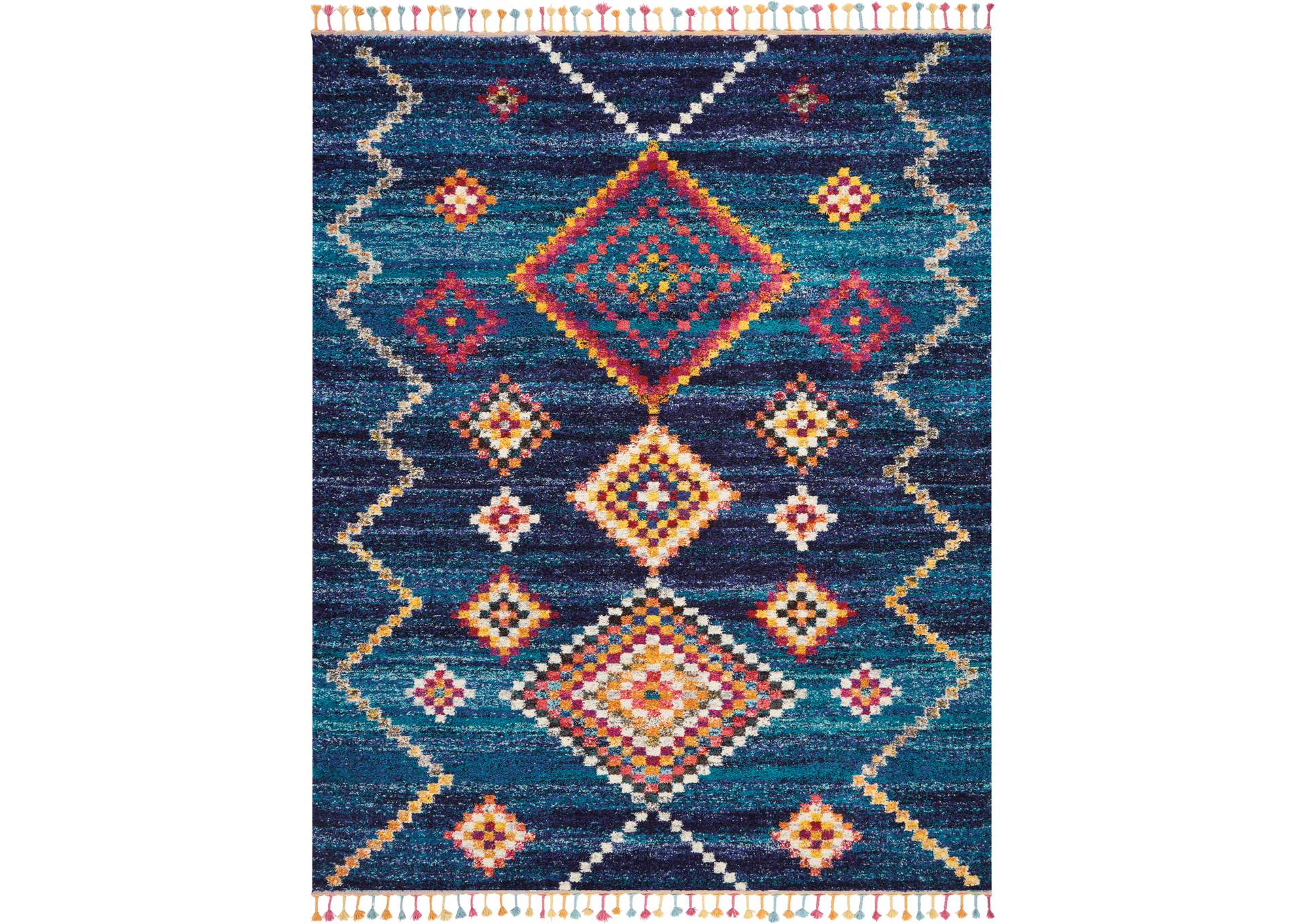 Nourison Nomad NMD05 Dark Blue Multicolor 8'x11' Oversized Rug,Nourison