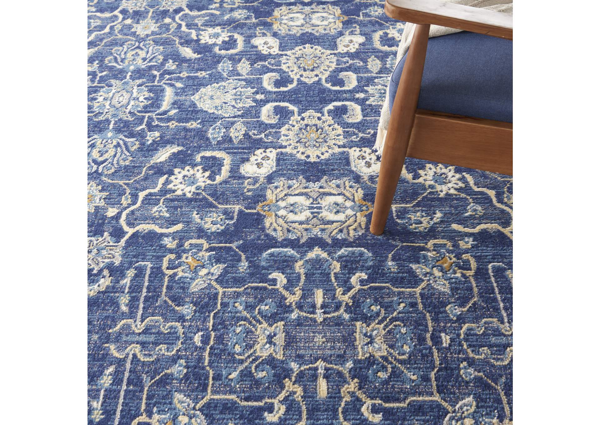 Nourison Grafix GRF24 Navy Blue 8'x10' Large Rug,Nourison
