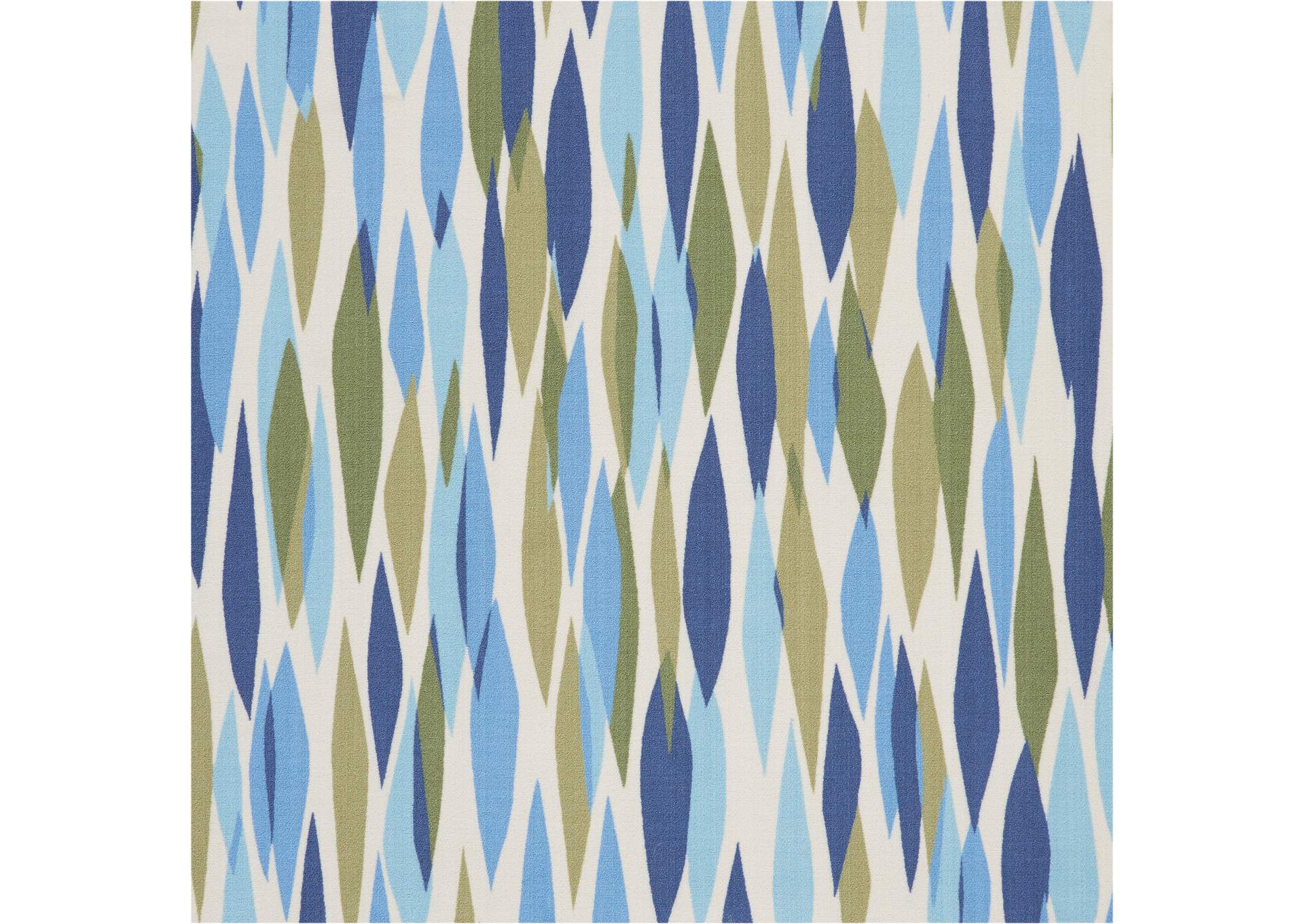 Waverly Sun N Shade SND01 Green 5' Square Area Rug,Nourison