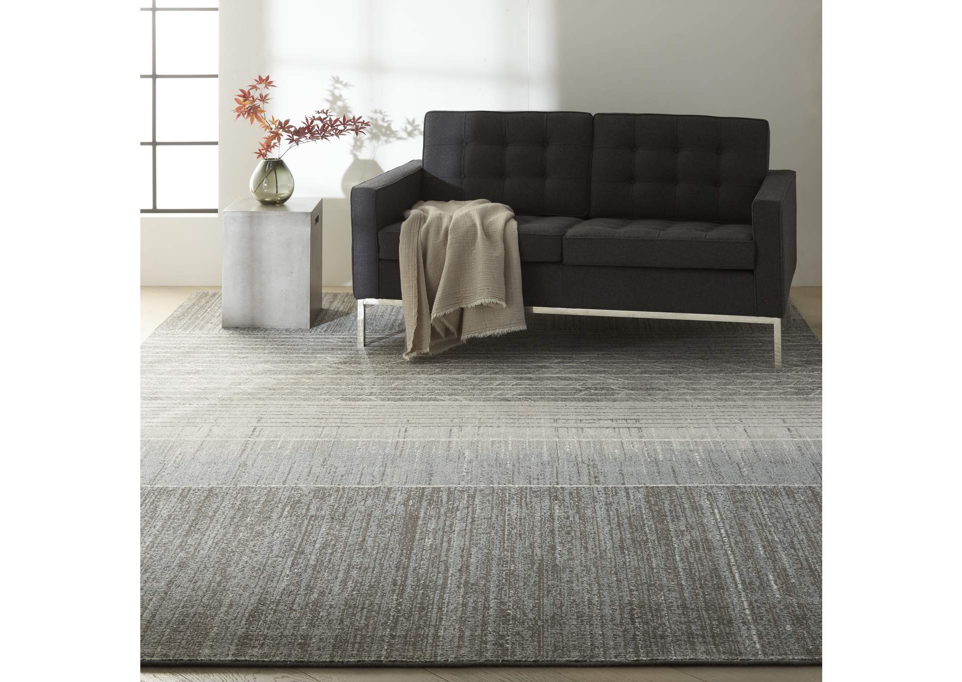 Calvin Klein Home Gradient GDT04 Grey 9'x12' Rug,Nourison
