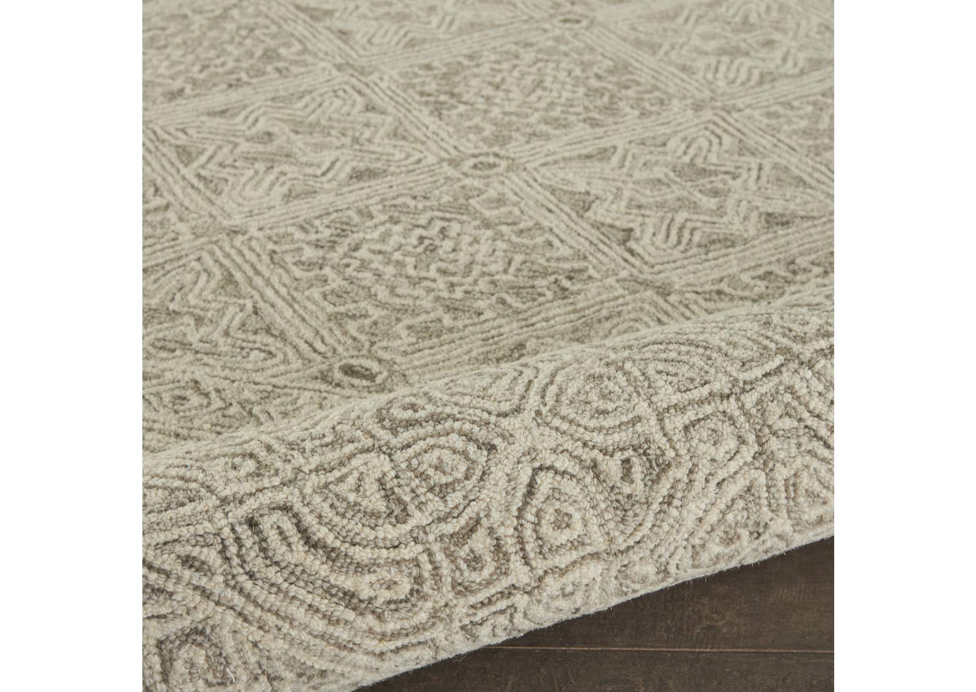 Nourison Azura AZM01 Grey 8'x11' Oversized Handcrafted Rug,Nourison