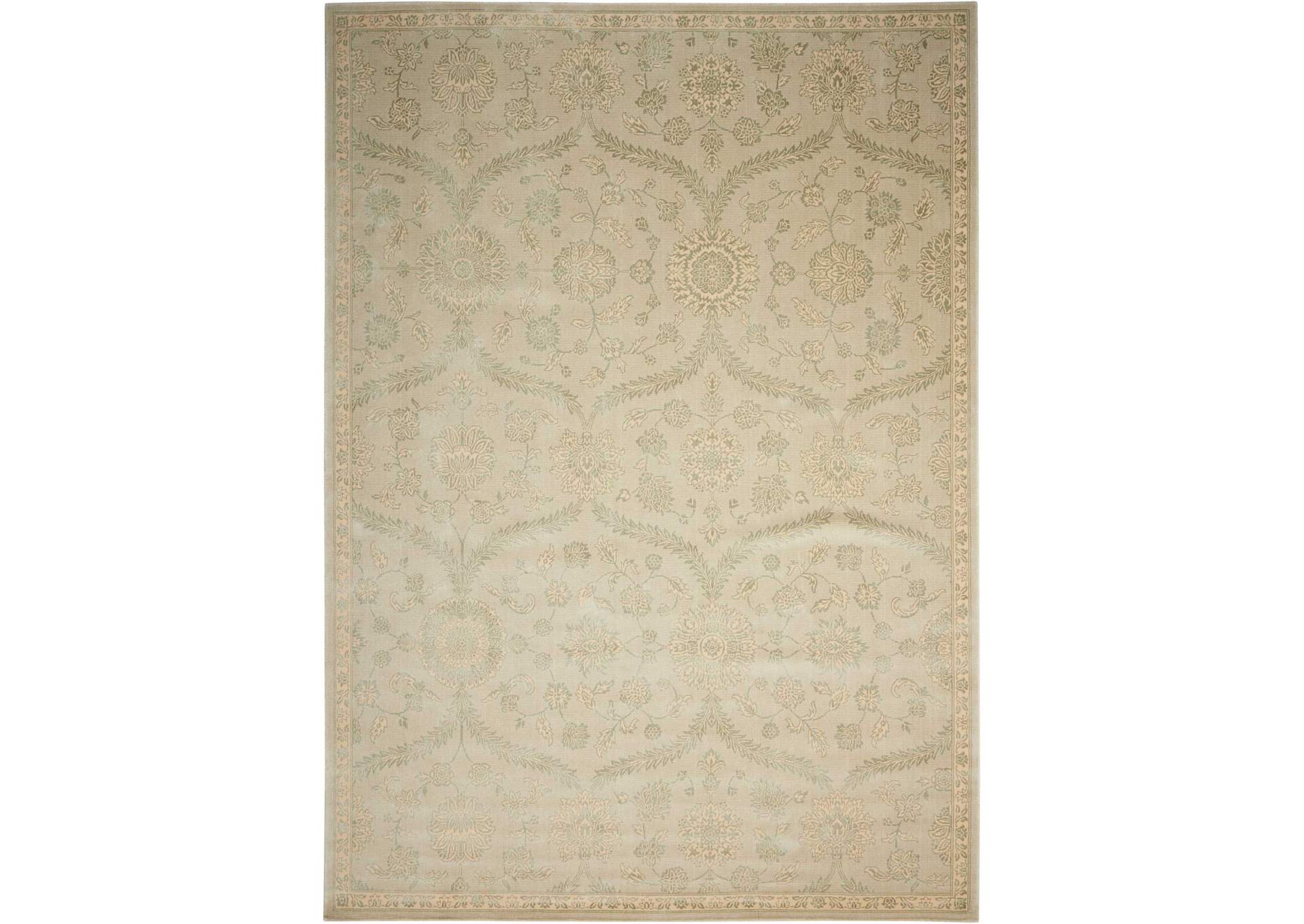 Nourison Luminance LUM04 Beige and Green 9'x13' Rug,Nourison