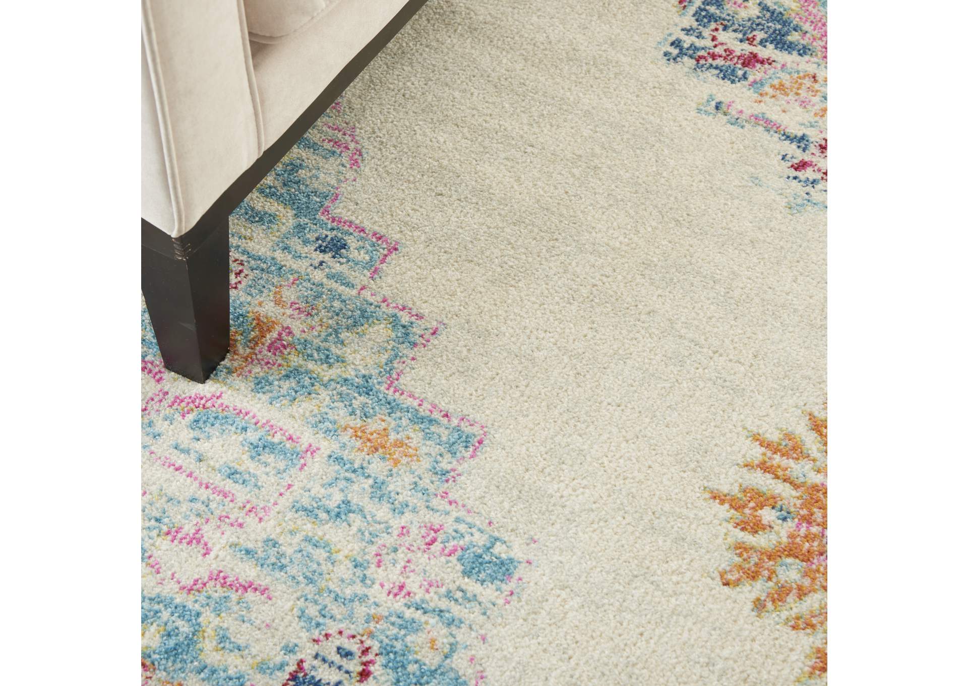 Nourison Passion 4' x 6' Grey, Ivory, Multicolored Bohemian Area Rug,Nourison