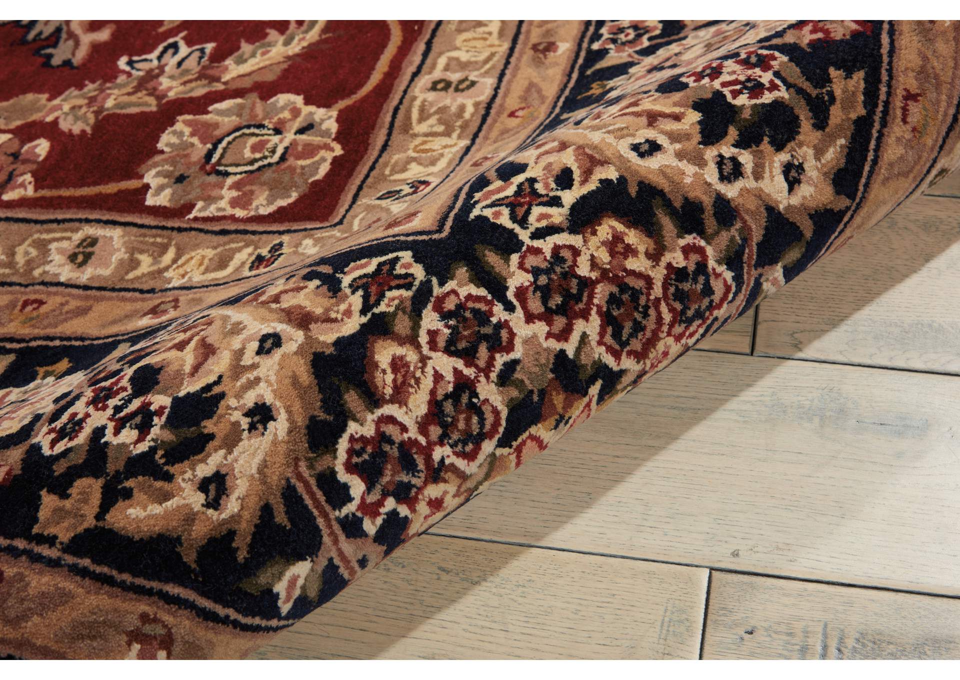 Nourison 2000 2002 Dark Red Multicolor 8'x10' Area Rug,Nourison