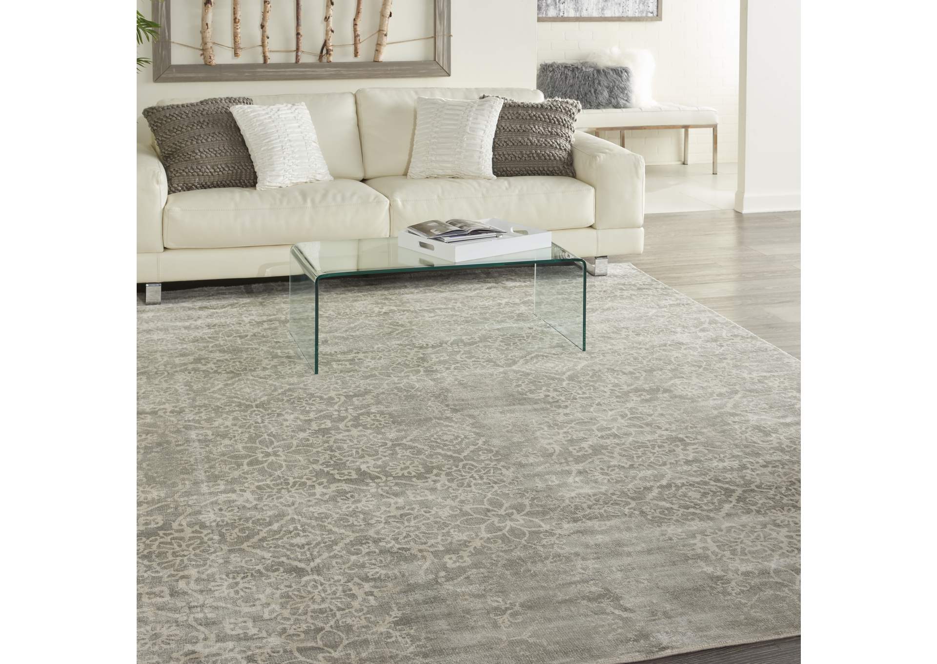 kathy ireland Home Desert Skies DSK03 Grey 8'x11' Oversized Rug,Nourison