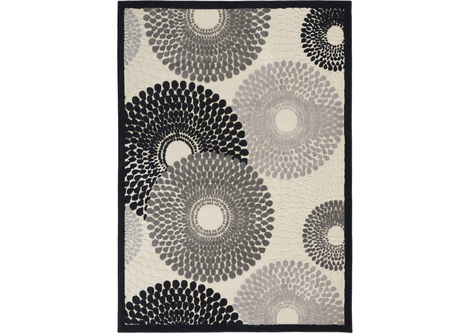 Nourison Graphic Illusions GIL04 Grey 5'x8' Area Rug,Nourison