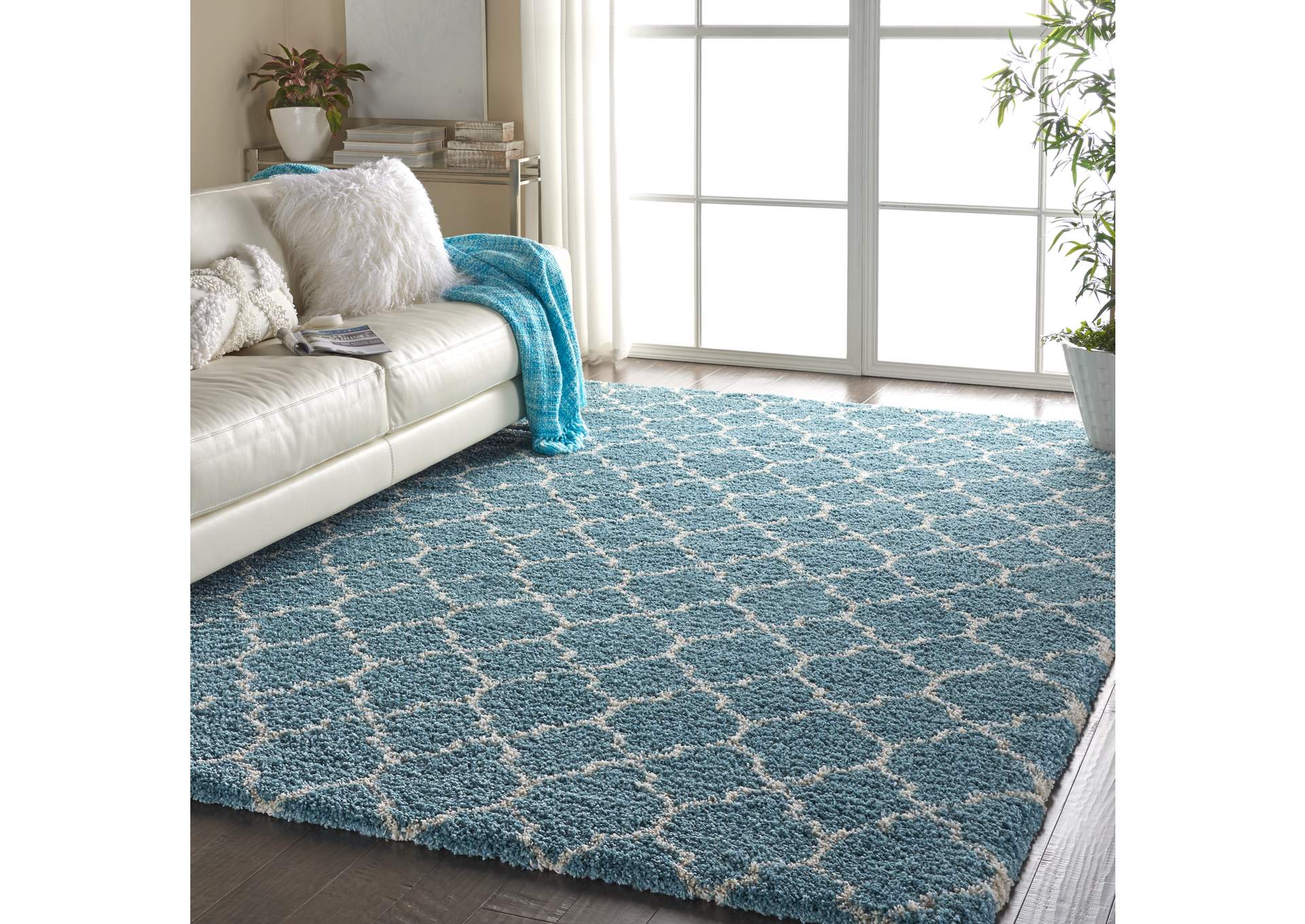 Nourison Amore AMOR2 Blue 7'x10' Rug,Nourison
