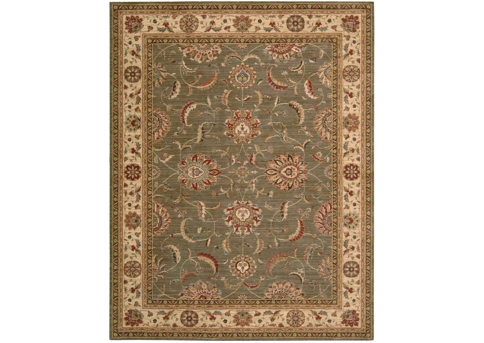 Nourison Living Treasures LI04 Green 8'x10' Rug,Nourison