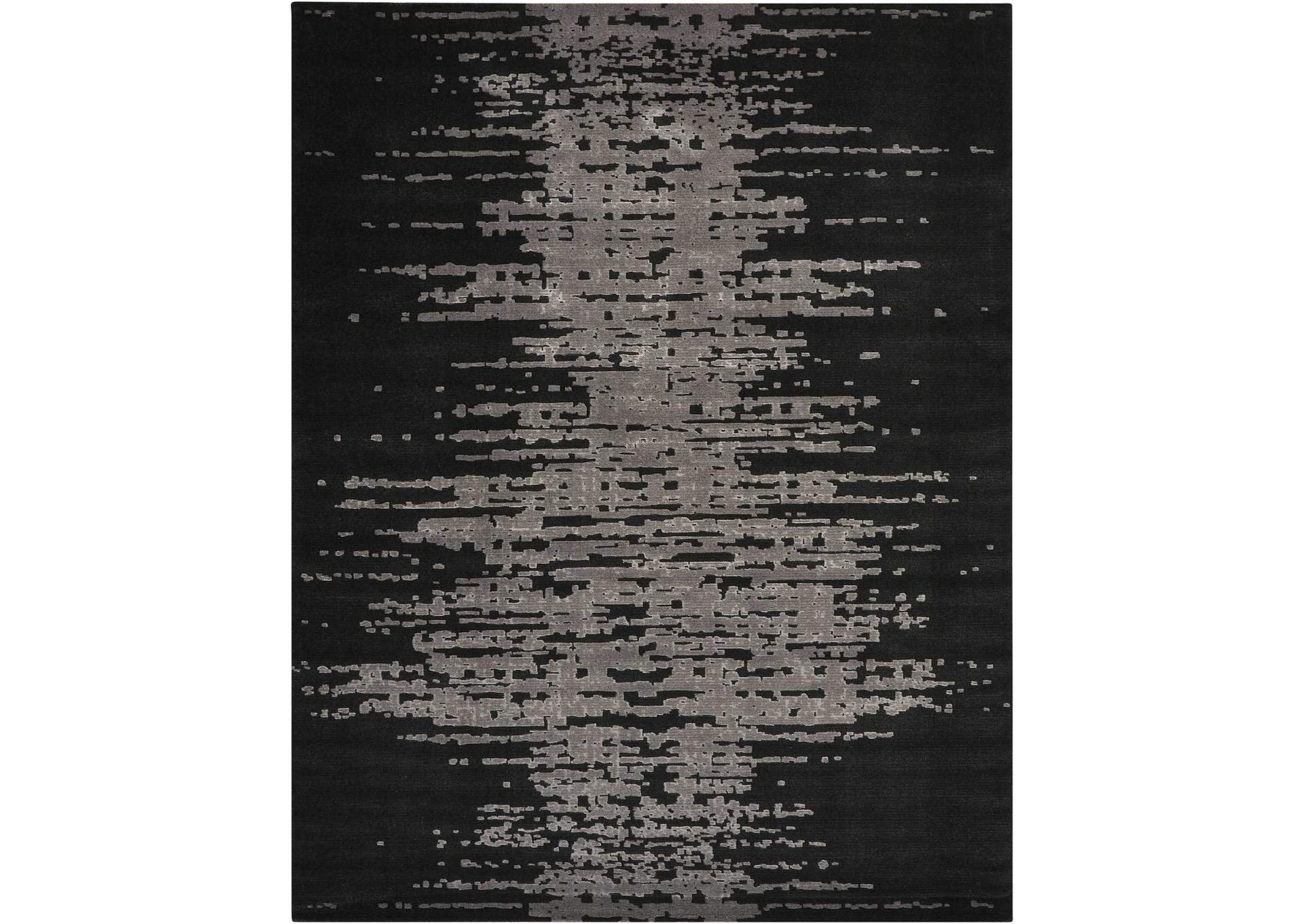 Nourison Twilight TWI11 Black and Grey 6'x8' Area Rug,Nourison