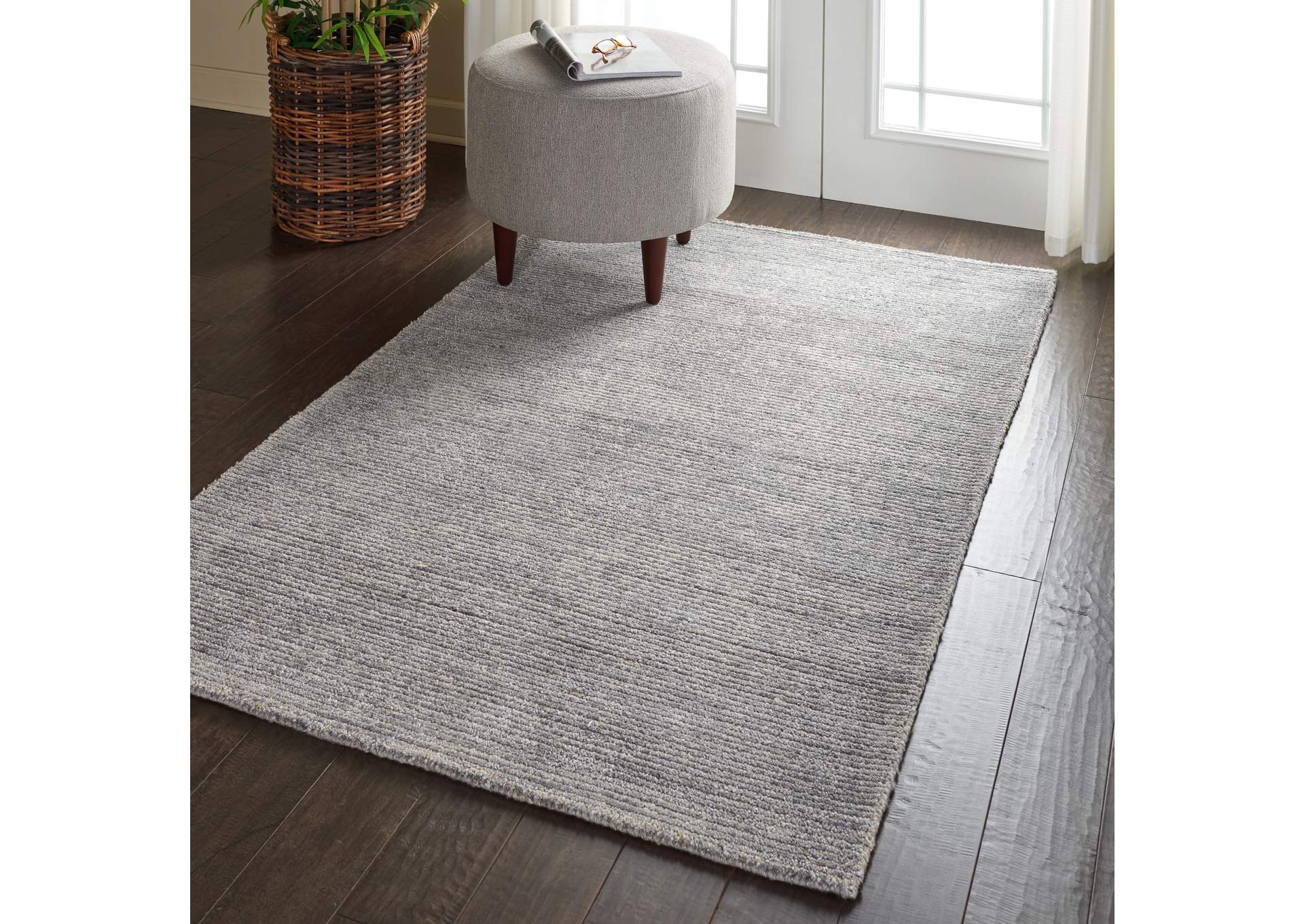 Nourison Weston WES01 Grey 5'x8' Contemporary Area Rug,Nourison