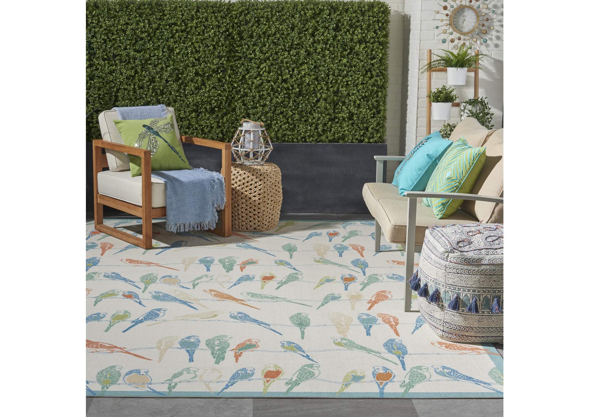 Waverly Sun N Shade SND52 Multicolor 8'x11' Rug,Nourison