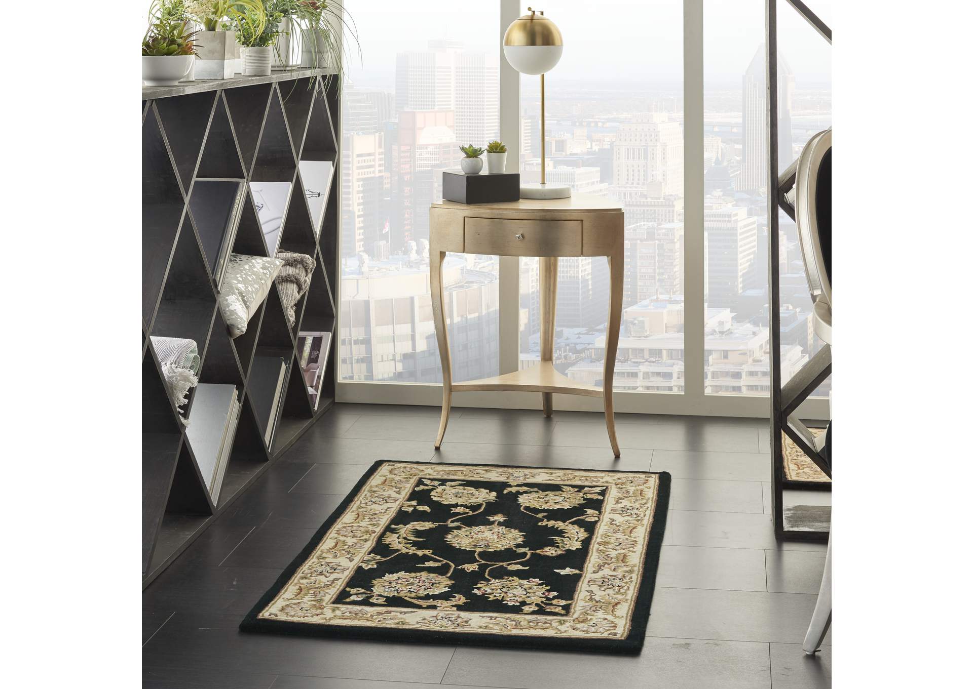 Nourison 2000 3' x 4' Accent Size Black Area Rug,Nourison