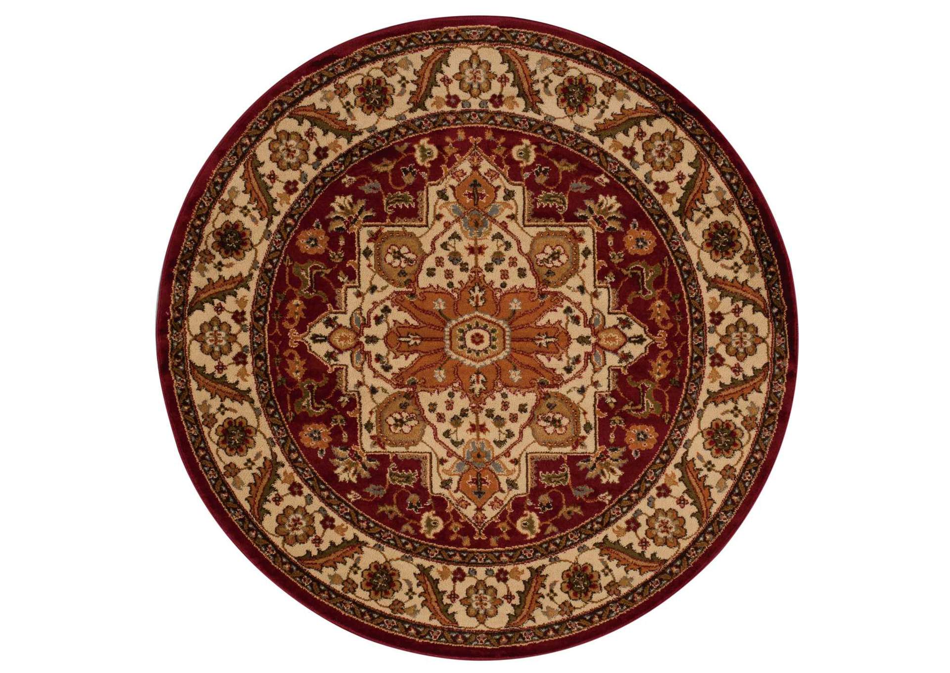 Nourison Paramount PAR05 Yellow 5' Round Area Rug,Nourison