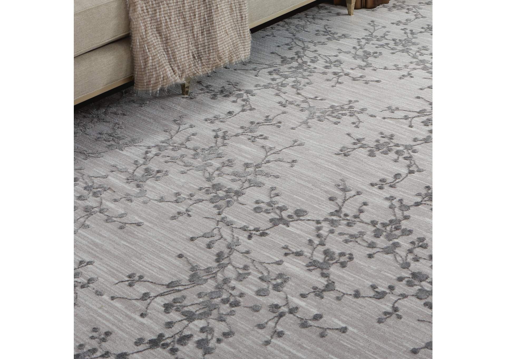 Nourison Urban Chic URC02 Grey 9'x12' Oversized Rug,Nourison