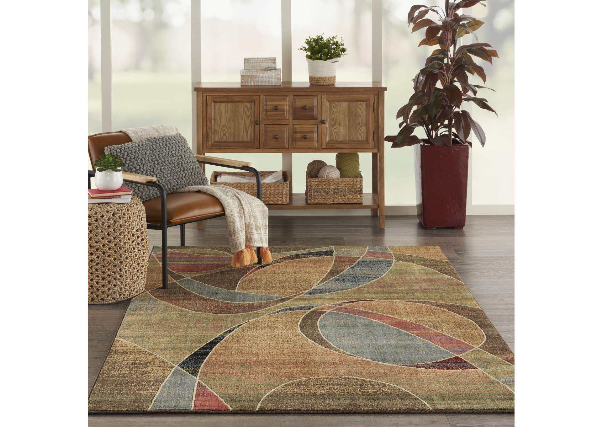 Nourison Expressions XP07 Multicolor 4'x6' Area Rug,Nourison