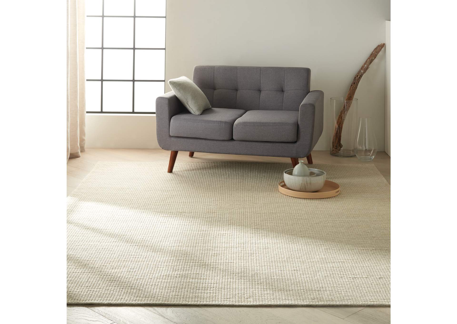 Calvin Klein Home Lowland LOW01 Grey 8'x10' Rug,Nourison