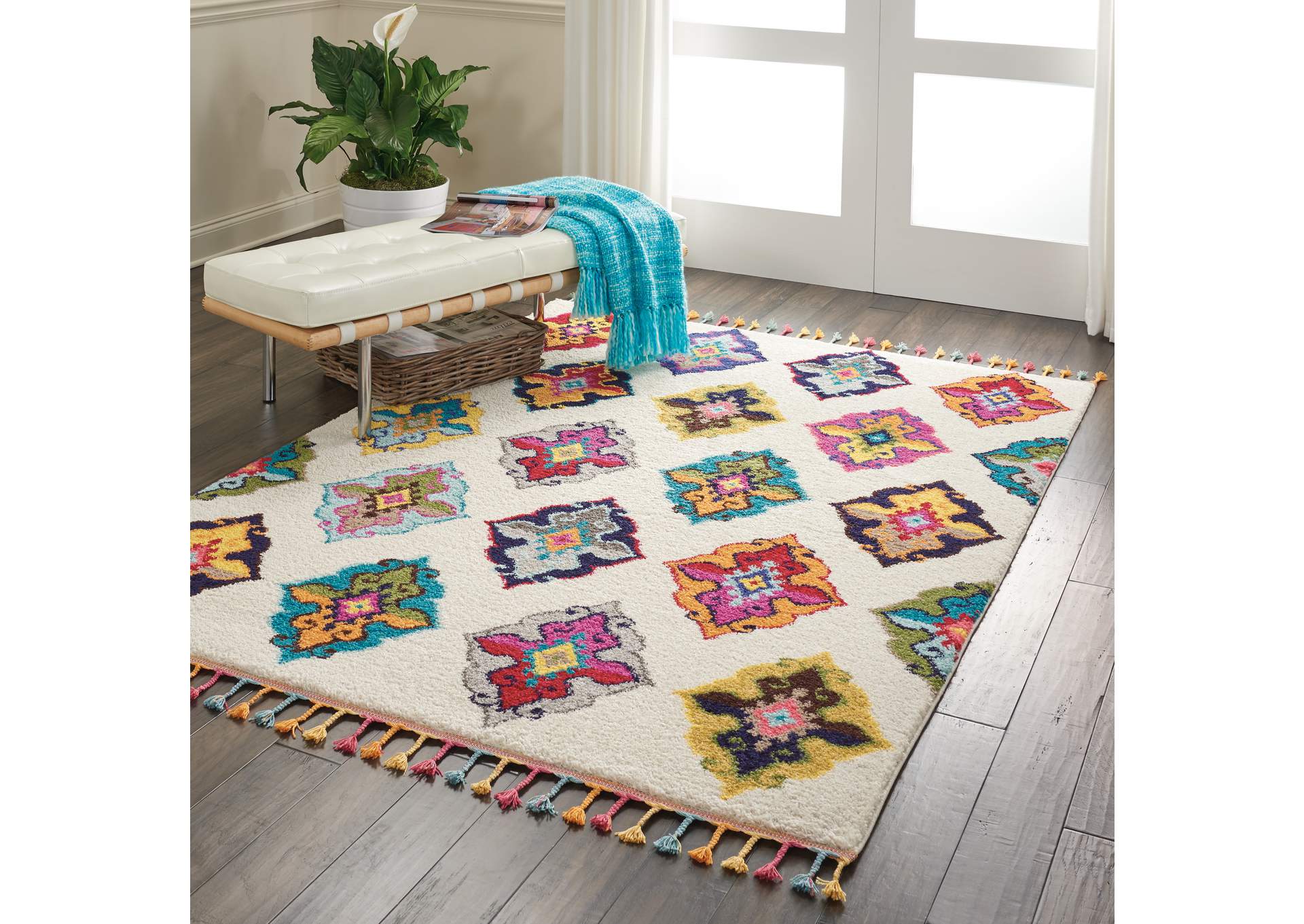 Nourison Nomad NMD06 Multicolor 4'x6' Boho Area Rug,Nourison