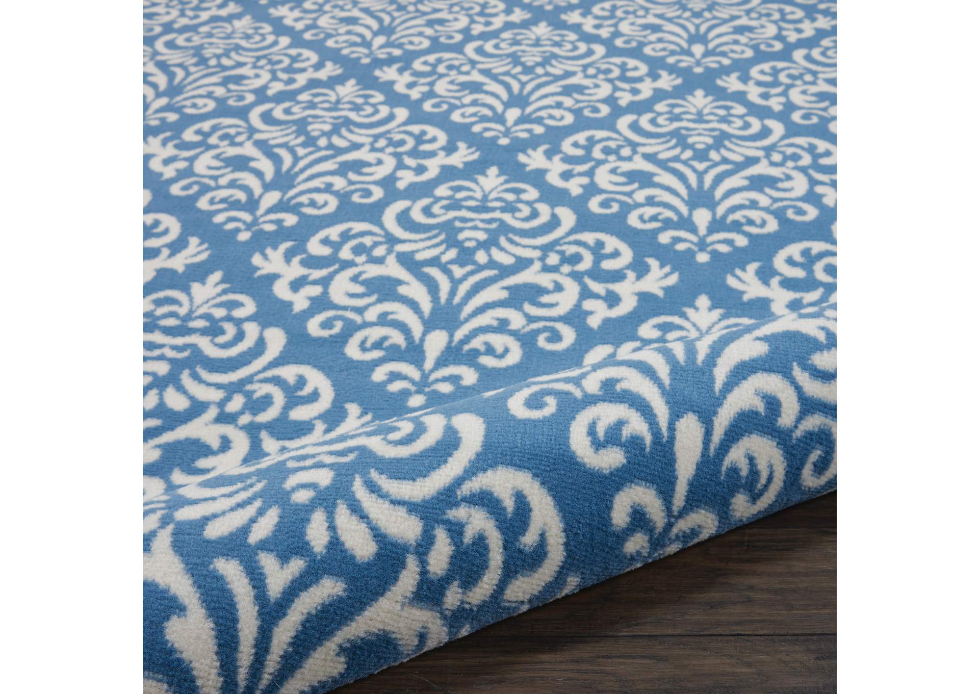 Nourison Grafix GRF06 Blue 8' Round Large Rug,Nourison