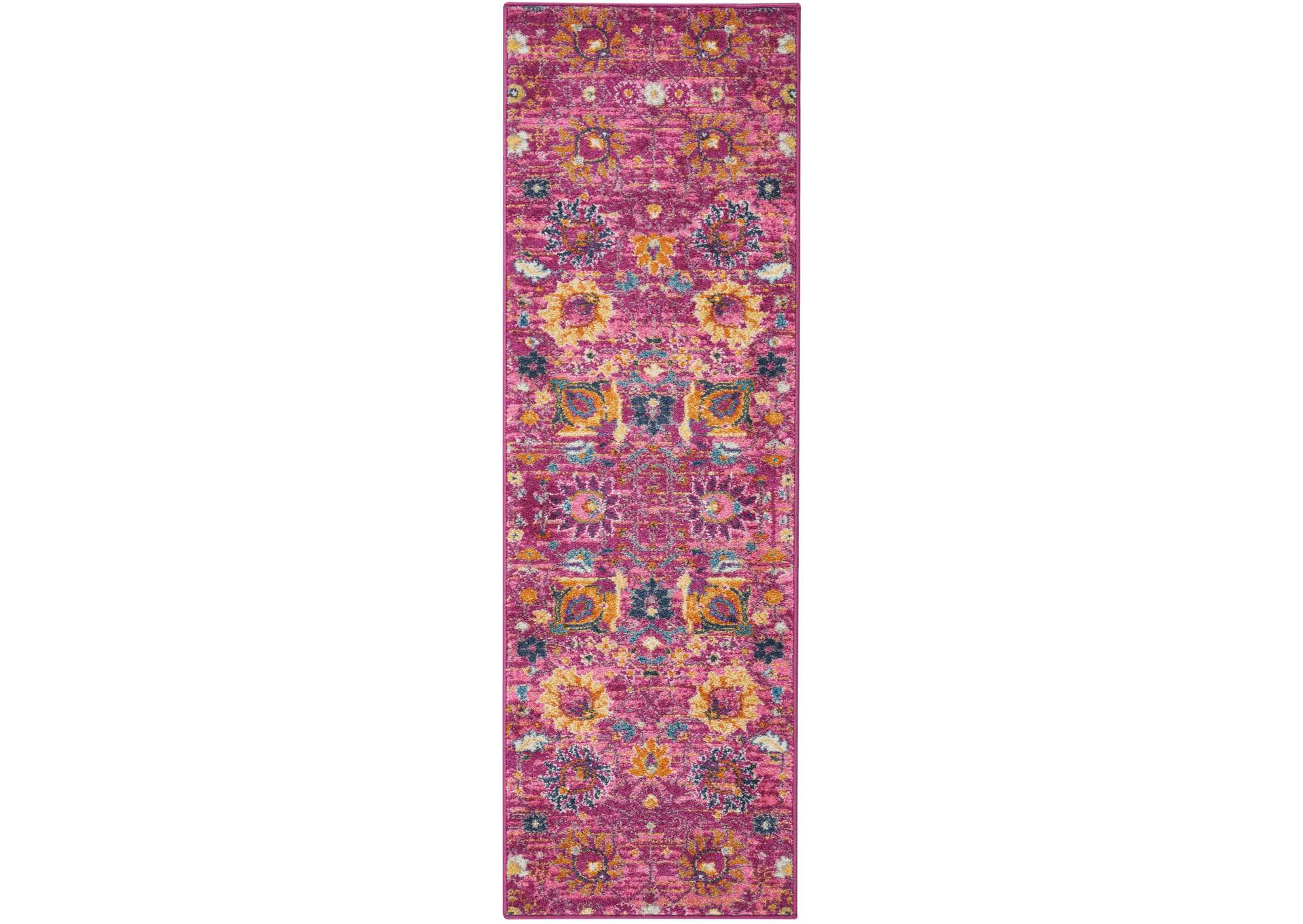 Nourison Passion PSN01 Pink 6' Runner Hallway Rug,Nourison