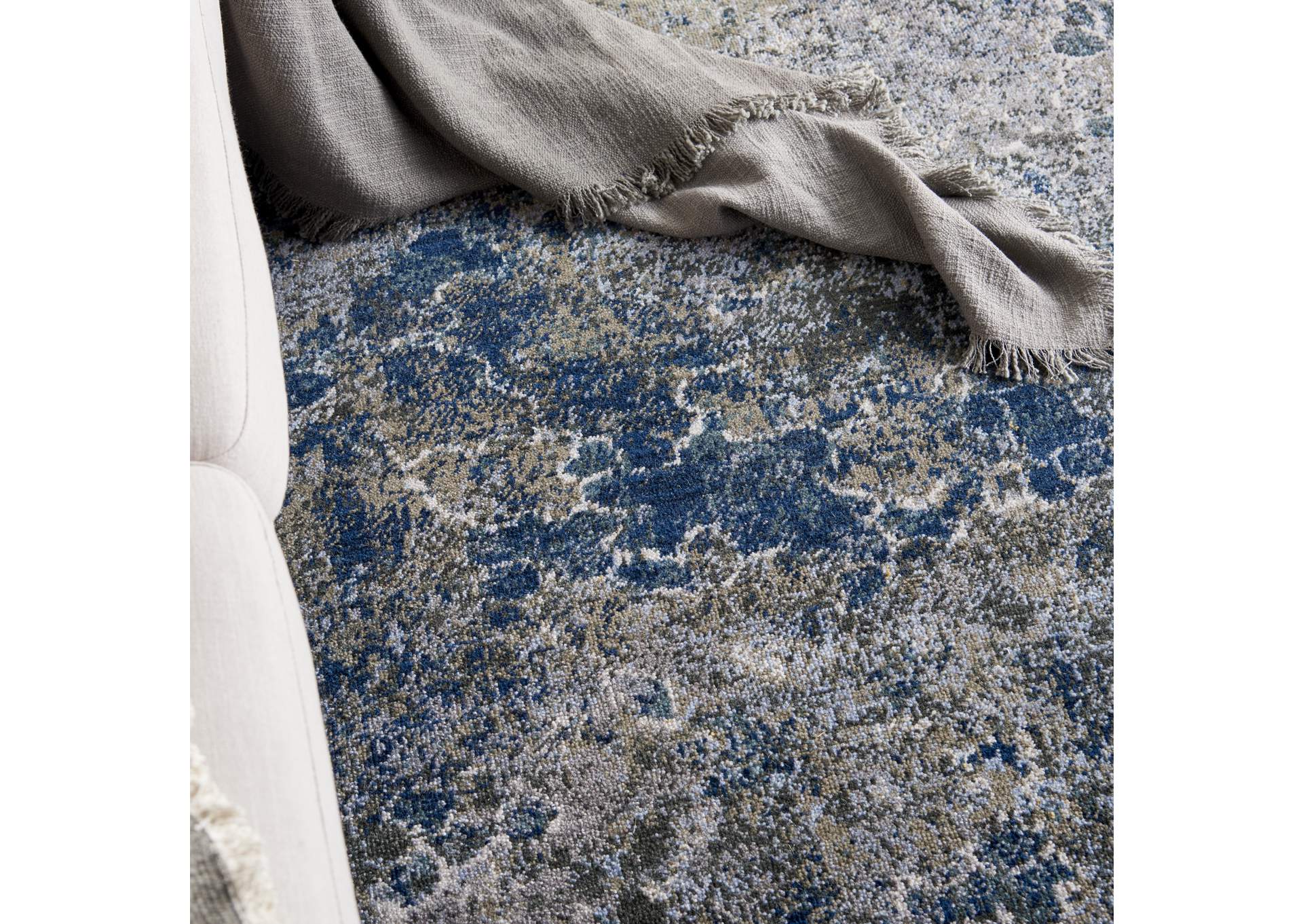 Nourison Artworks ATW02 Blue and Grey 10'x13' Rug,Nourison