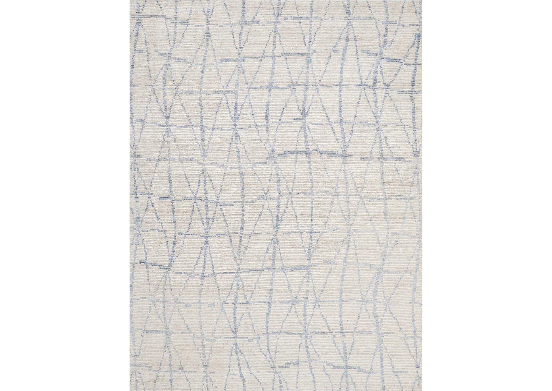Nourison Ellora ELL02 Ivory and Blue 10'x14' Oversized Handmade Rug,Nourison