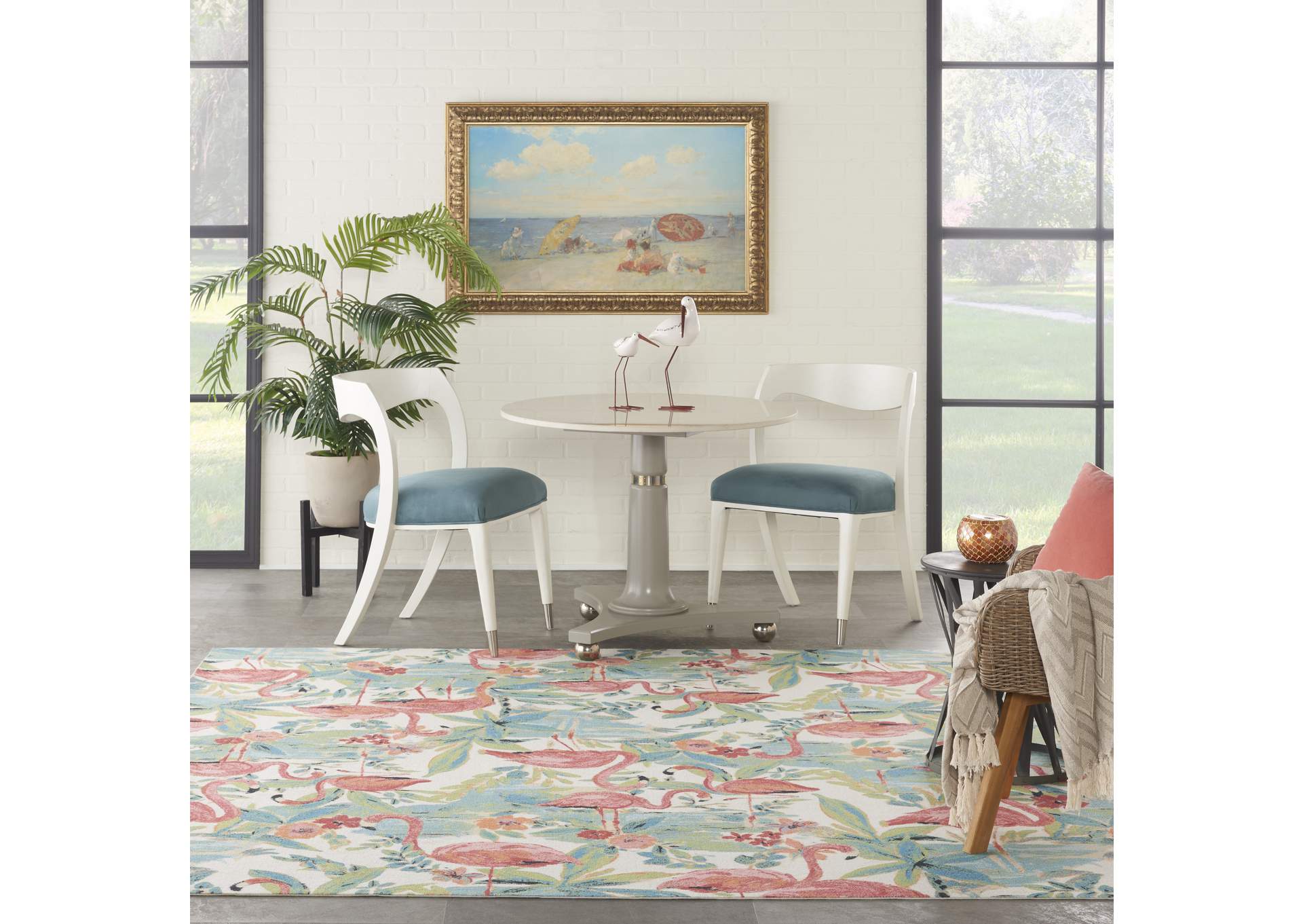 Nourison Wav01/Sun & Shade 7' Square Area Rug,Nourison
