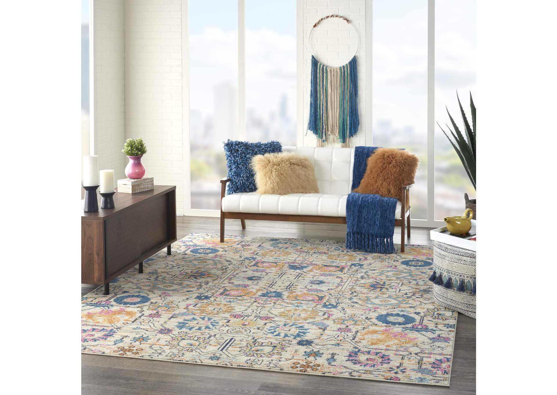 Nourison Passion 7' x 10' Ivory Multicolor Area Rug,Nourison