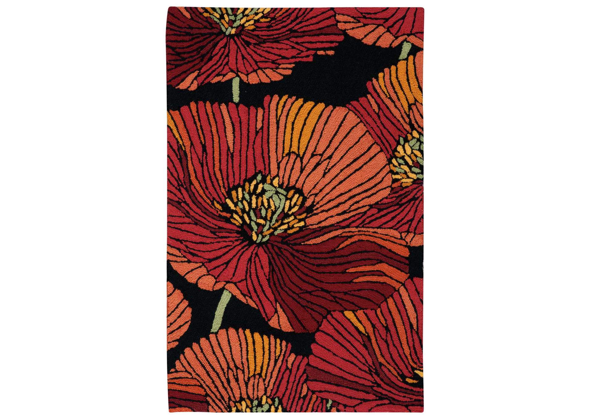 Nourison Fantasy FA24 Black 3'x5' Area Rug,Nourison