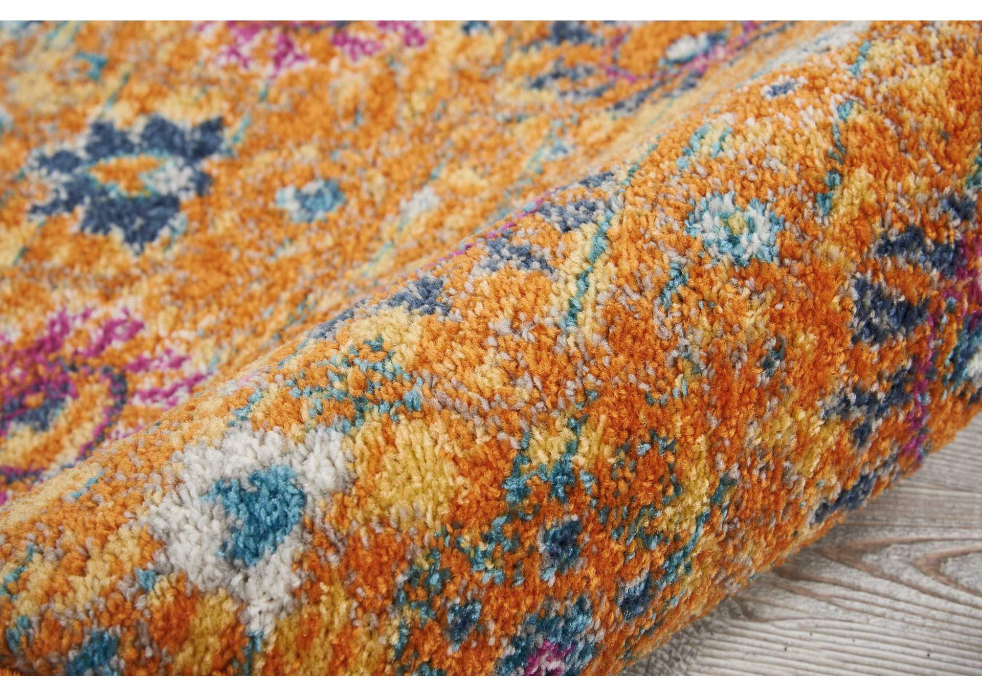 Nourison Passion PSN01 Orange 8' Runner Hallway Rug,Nourison